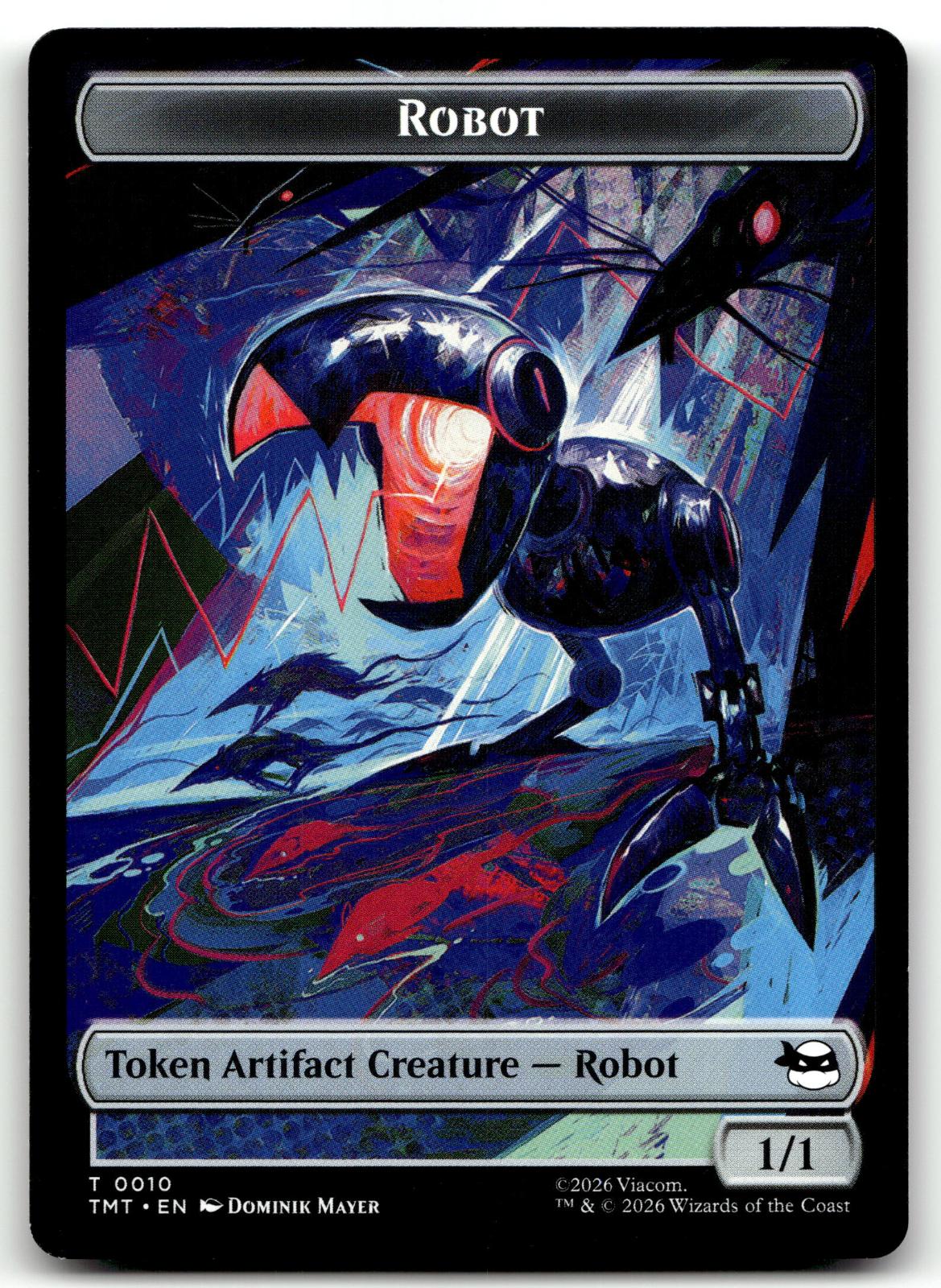 Robot // Mutagen Double-Sided Token 10 // 9 Teenage Mutant Ninja Turtles Magic: 