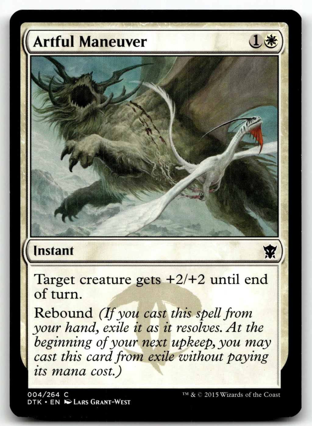 Artful Maneuver 4 Common Dragons of Tarkir Magic: The Gathering Near Mint