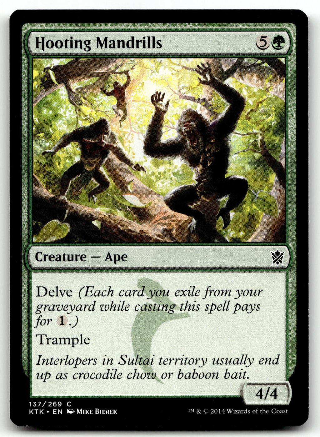 Hooting Mandrills 137 Common Khans of Tarkir Magic: The Gathering Near Mint