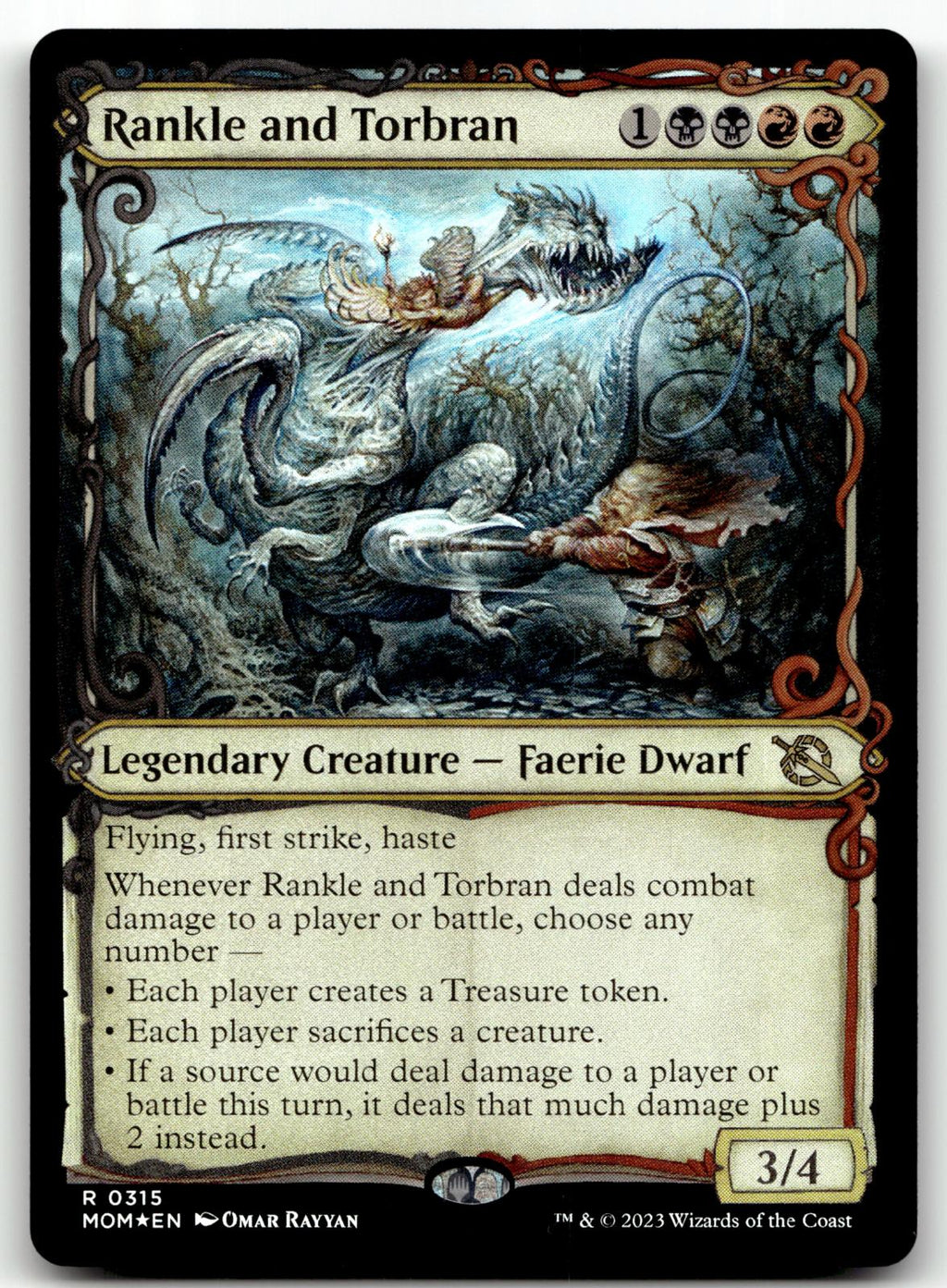 Rankle and Torbran (Showcase) 315 March of the Machine Magic: The Gathering Foil NM