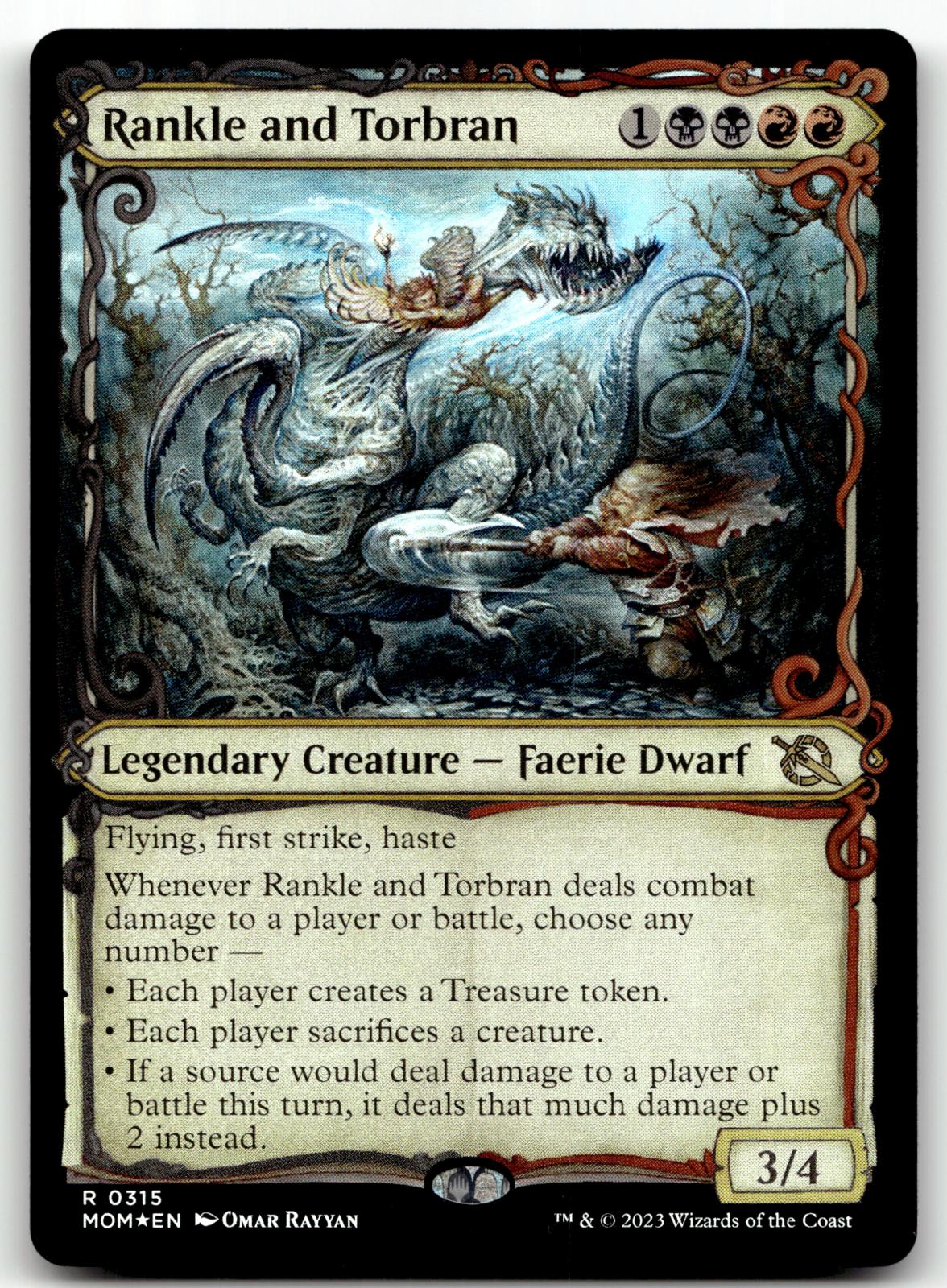 Rankle and Torbran (Showcase) 315 March of the Machine Magic: The Gathering Foil NM
