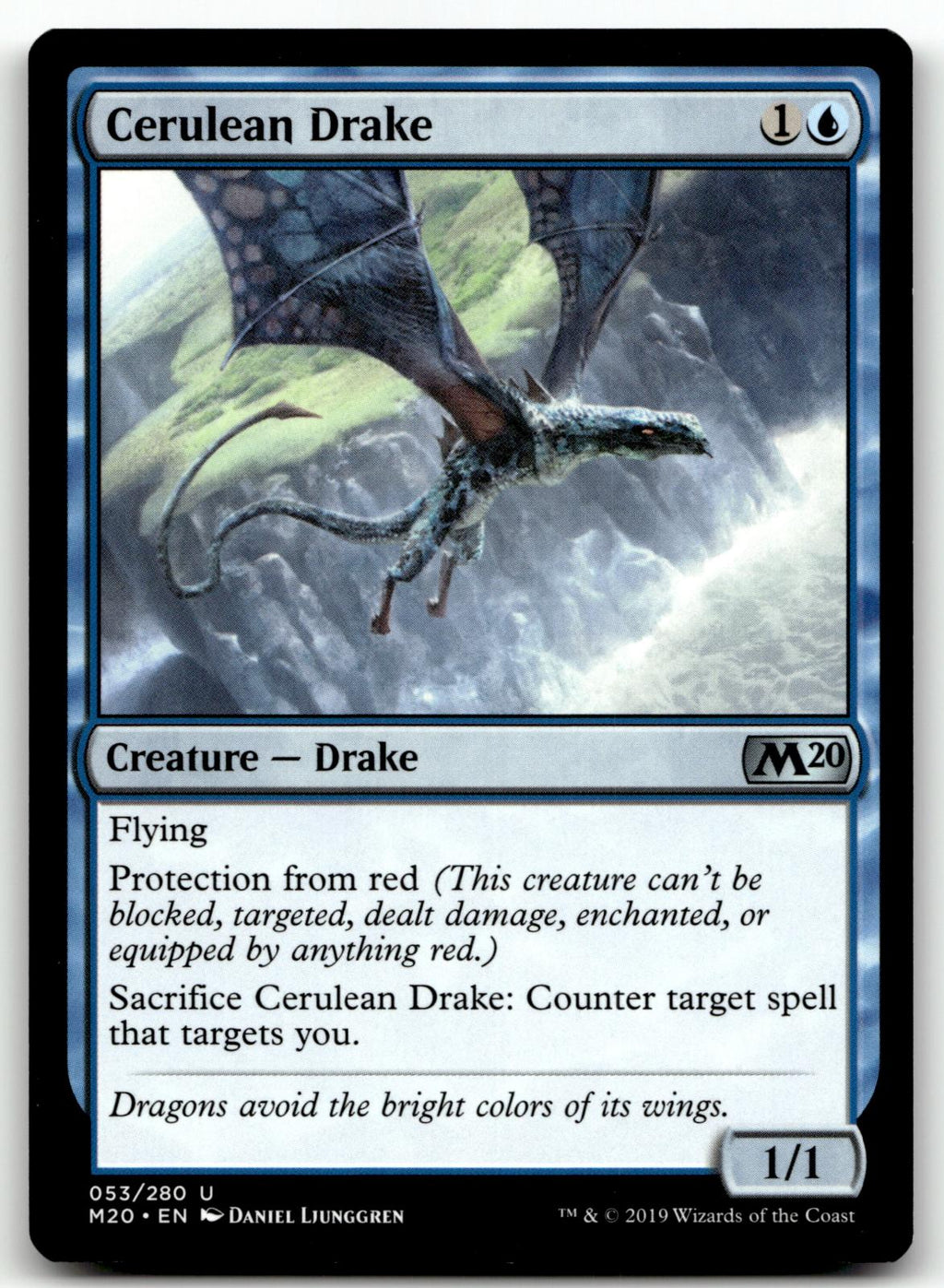 Cerulean Drake 53 Uncommon Core Set 2020 Magic: The Gathering Near Mint
