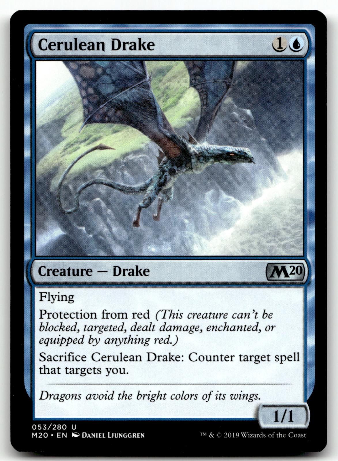 Cerulean Drake 53 Uncommon Core Set 2020 Magic: The Gathering Near Mint