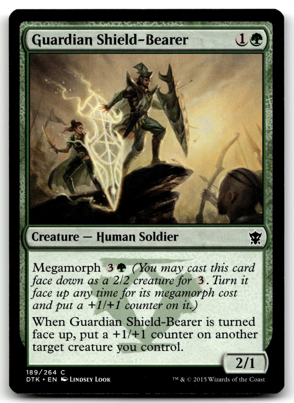 Guardian Shield-Bearer 189 Common Dragons of Tarkir Magic: The Gathering NM