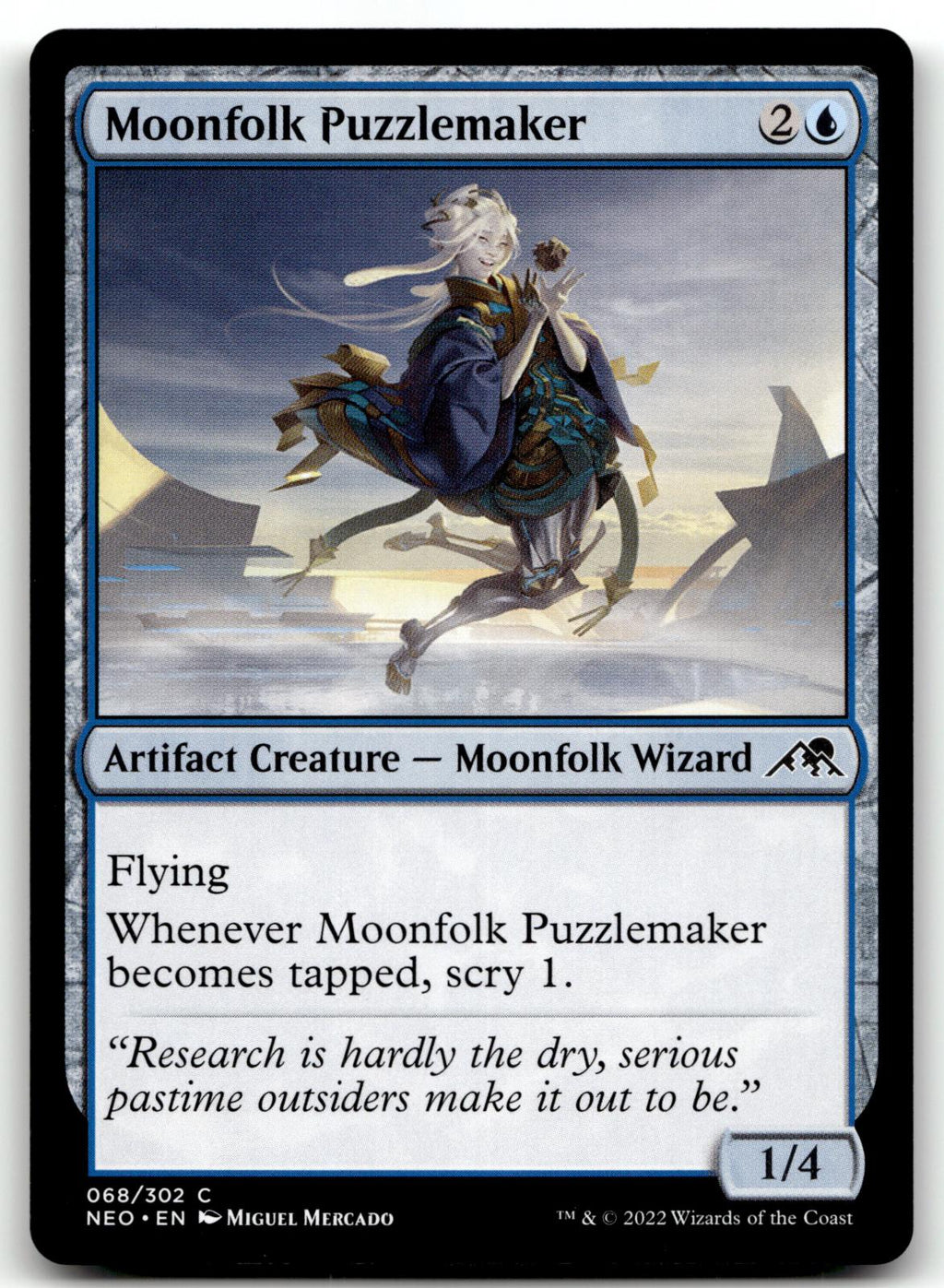Moonfolk Puzzlemaker 68 Common Kamigawa: Neon Dynasty Magic: The Gathering NM