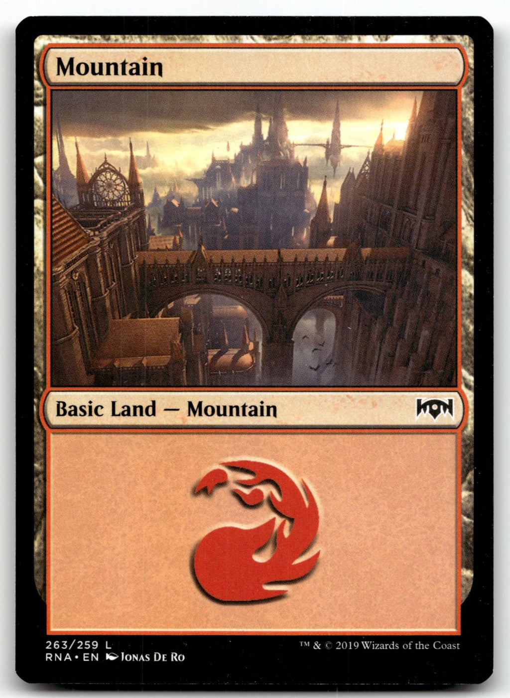 Mountain 263 Land Ravnica Allegiance Magic: The Gathering Near Mint
