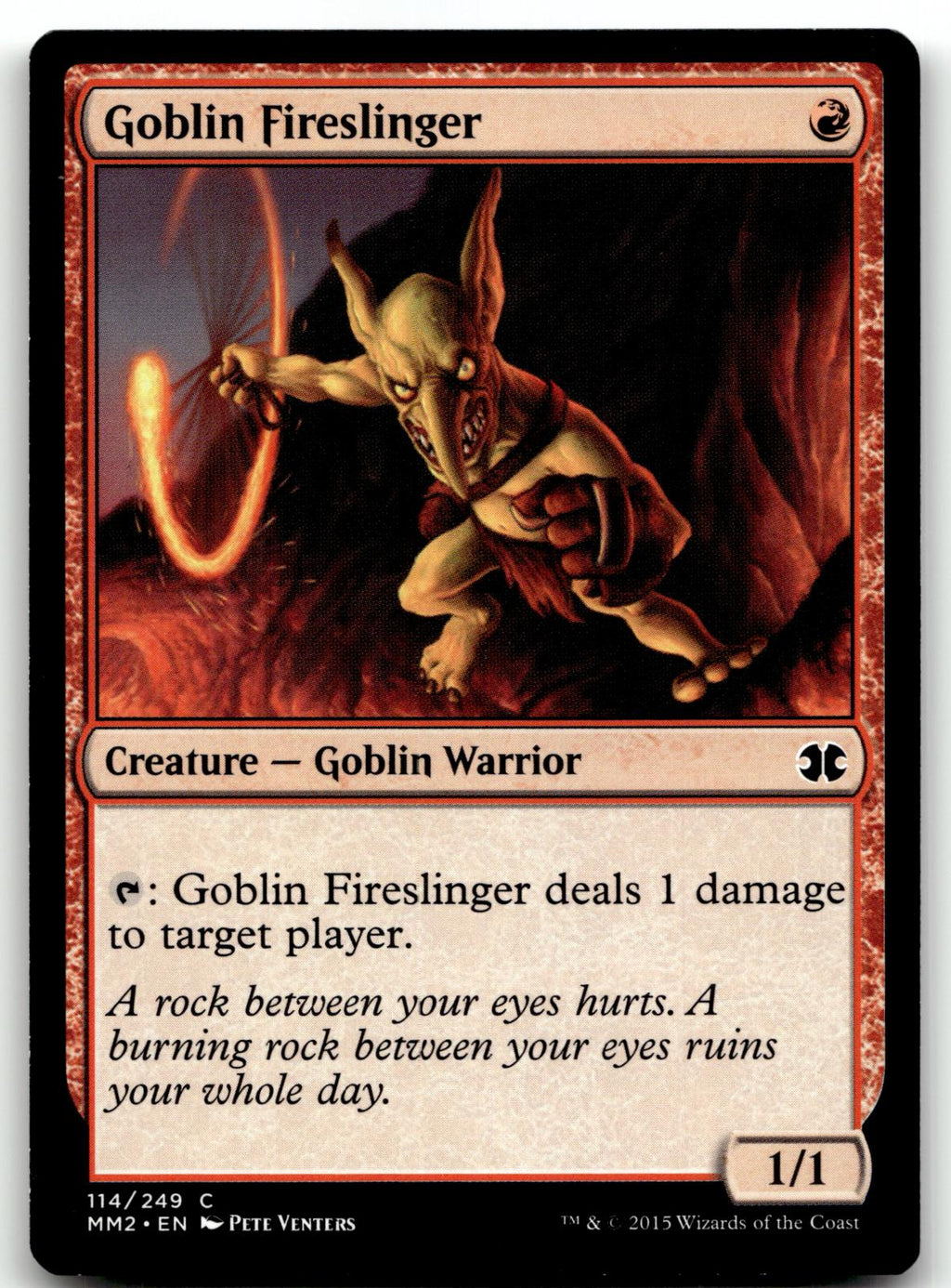 Goblin Fireslinger 114 Common Modern Masters 2015 Magic: The Gathering Near Mint
