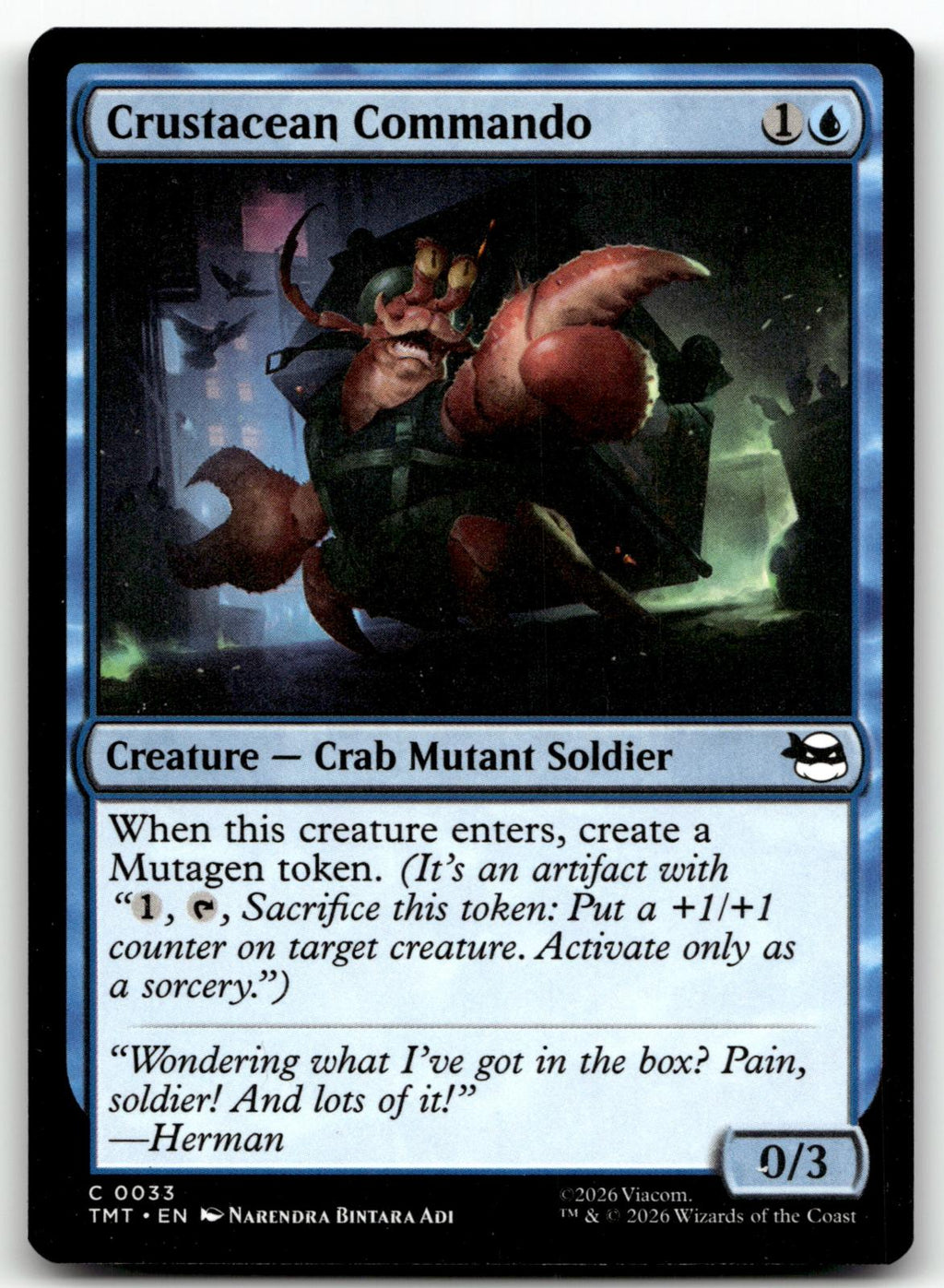 Crustacean Commando 0033 Teenage Mutant Ninja Turtles Magic: The Gathering NM