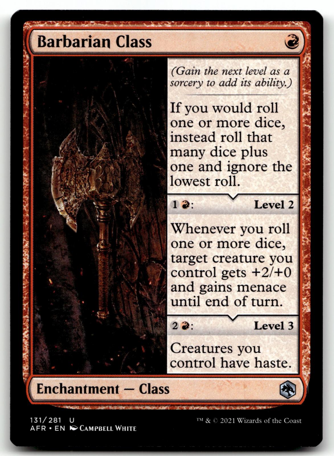 Barbarian Class 131 Adventures in the Forgotten Realms Magic: The Gathering NM