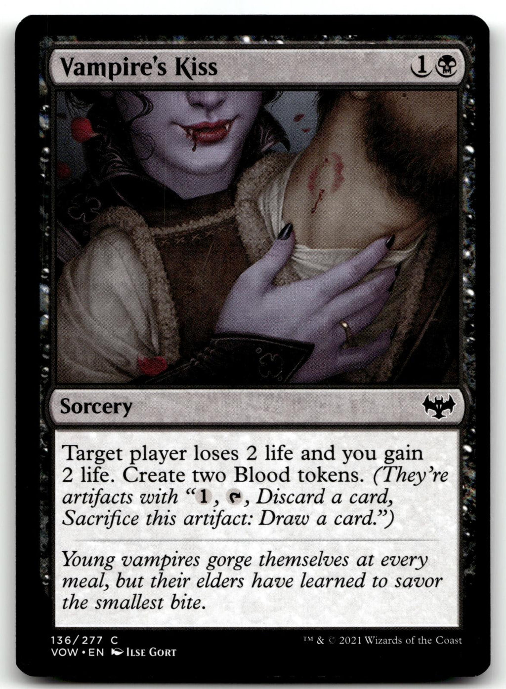 Vampire's Kiss 136 Common Innistrad: Crimson Vow Magic: The Gathering Near Mint