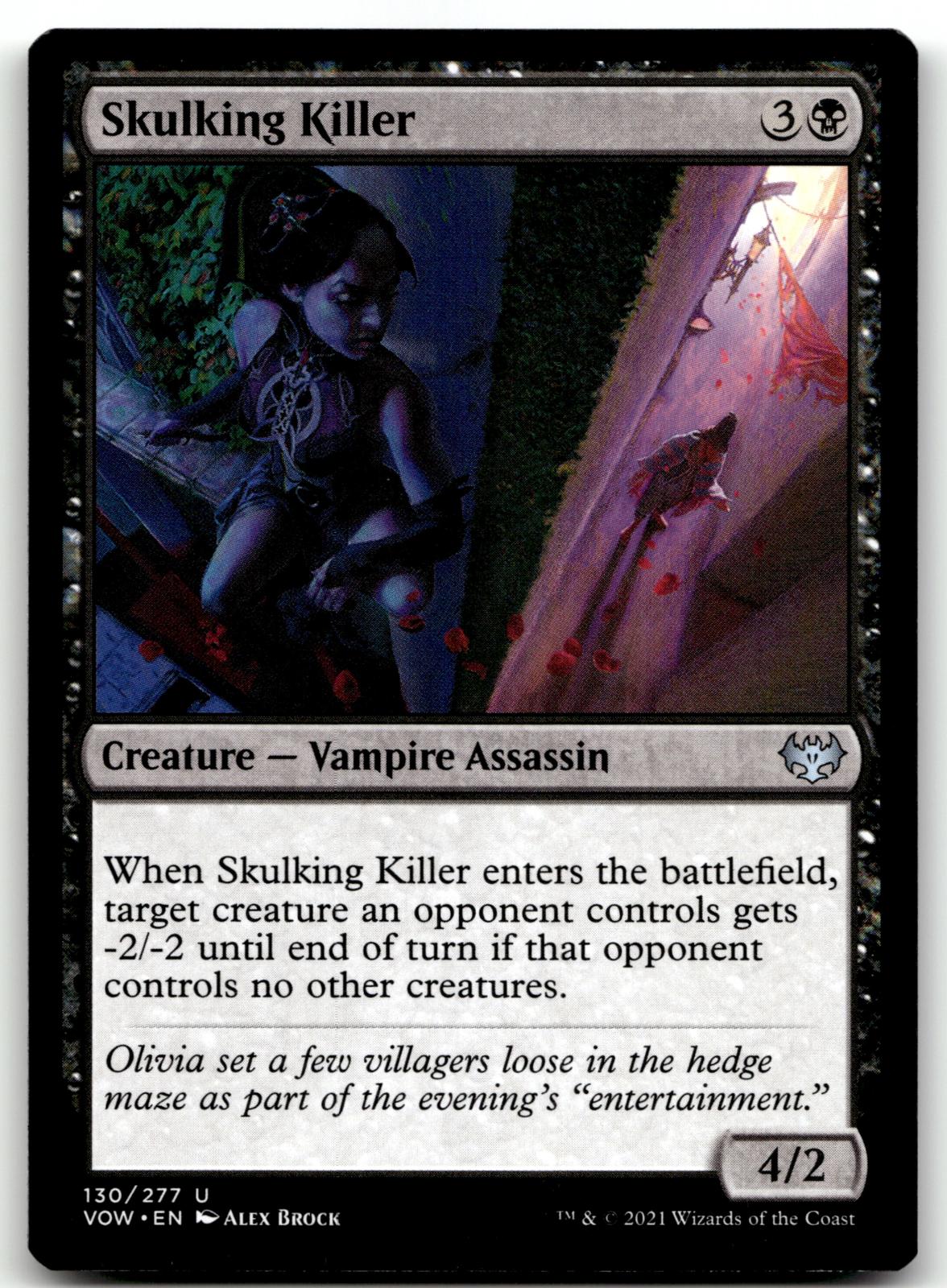 Skulking Killer 130 Uncommon Innistrad: Crimson Vow Magic: The Gathering NM
