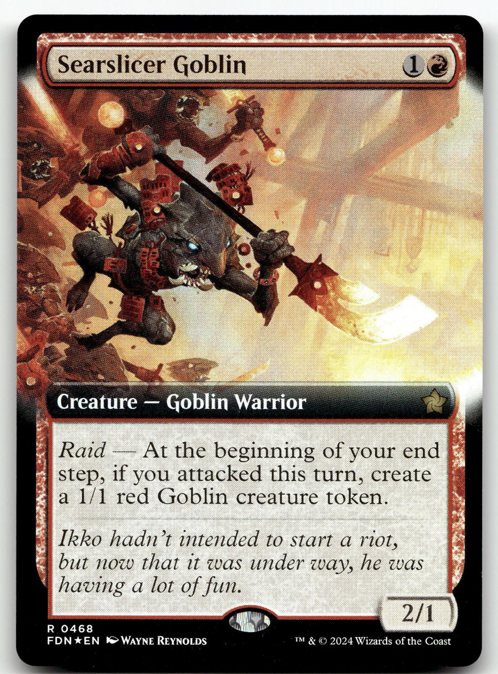 Searslicer Goblin (Extended Art) 468 Rare Foundations Magic: The Gathering NM
