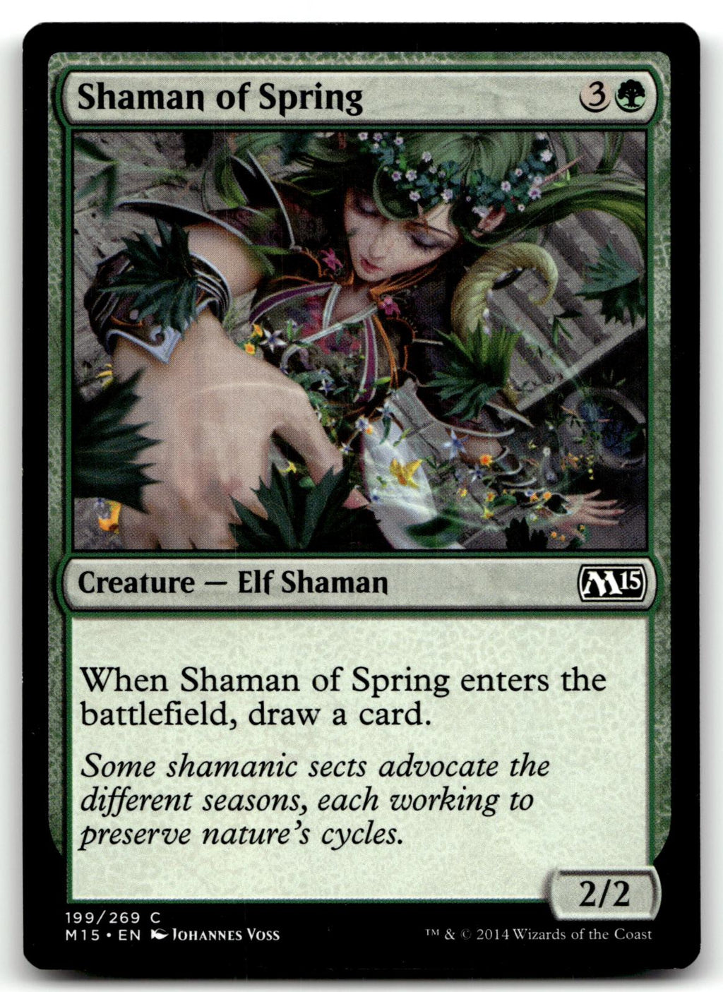 Shaman of Spring 199 Common Magic 2015 (M15) Magic: The Gathering Near Mint
