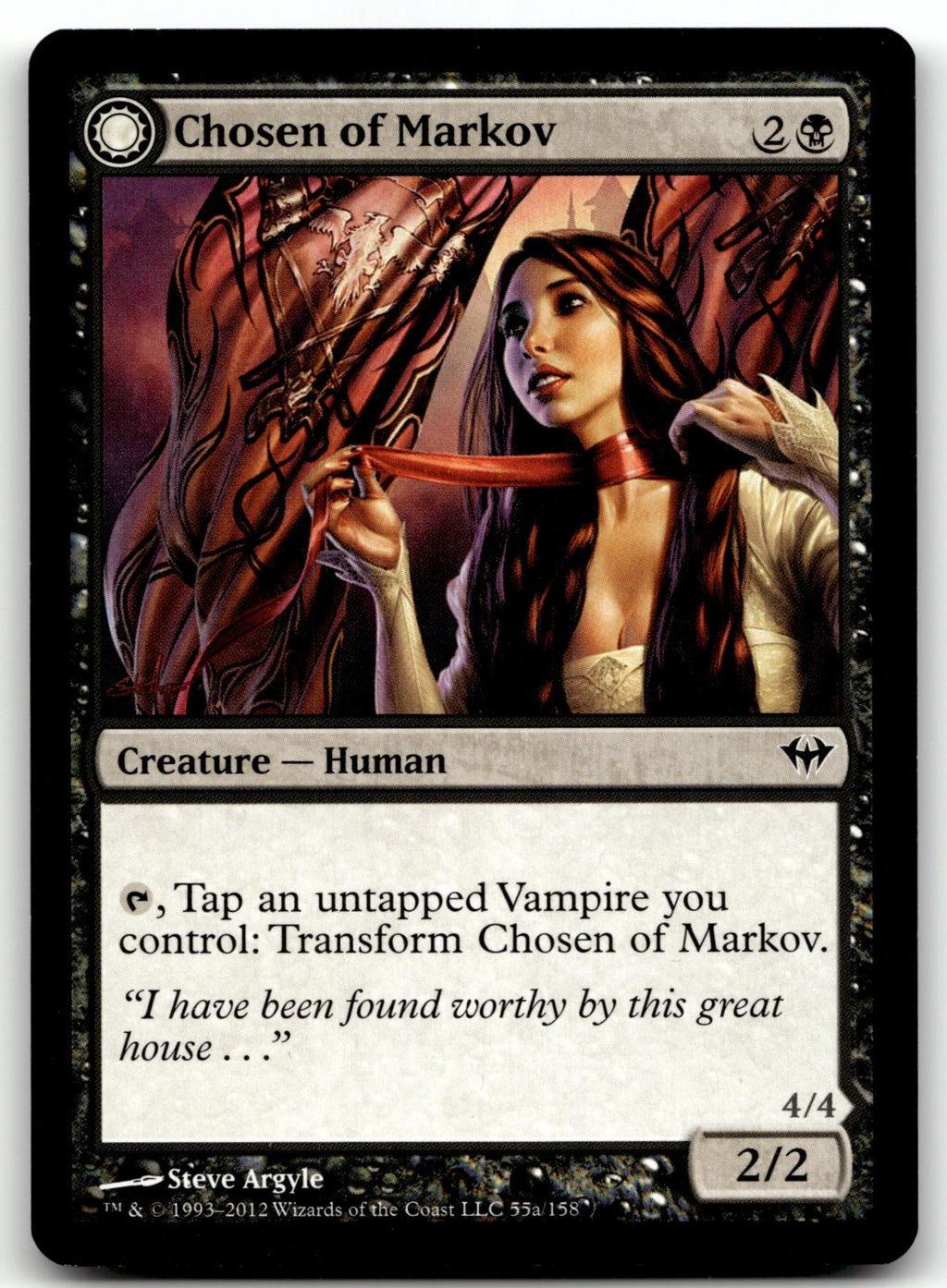 Chosen of Markov 55 Common Dark Ascension Magic: The Gathering Near Mint
