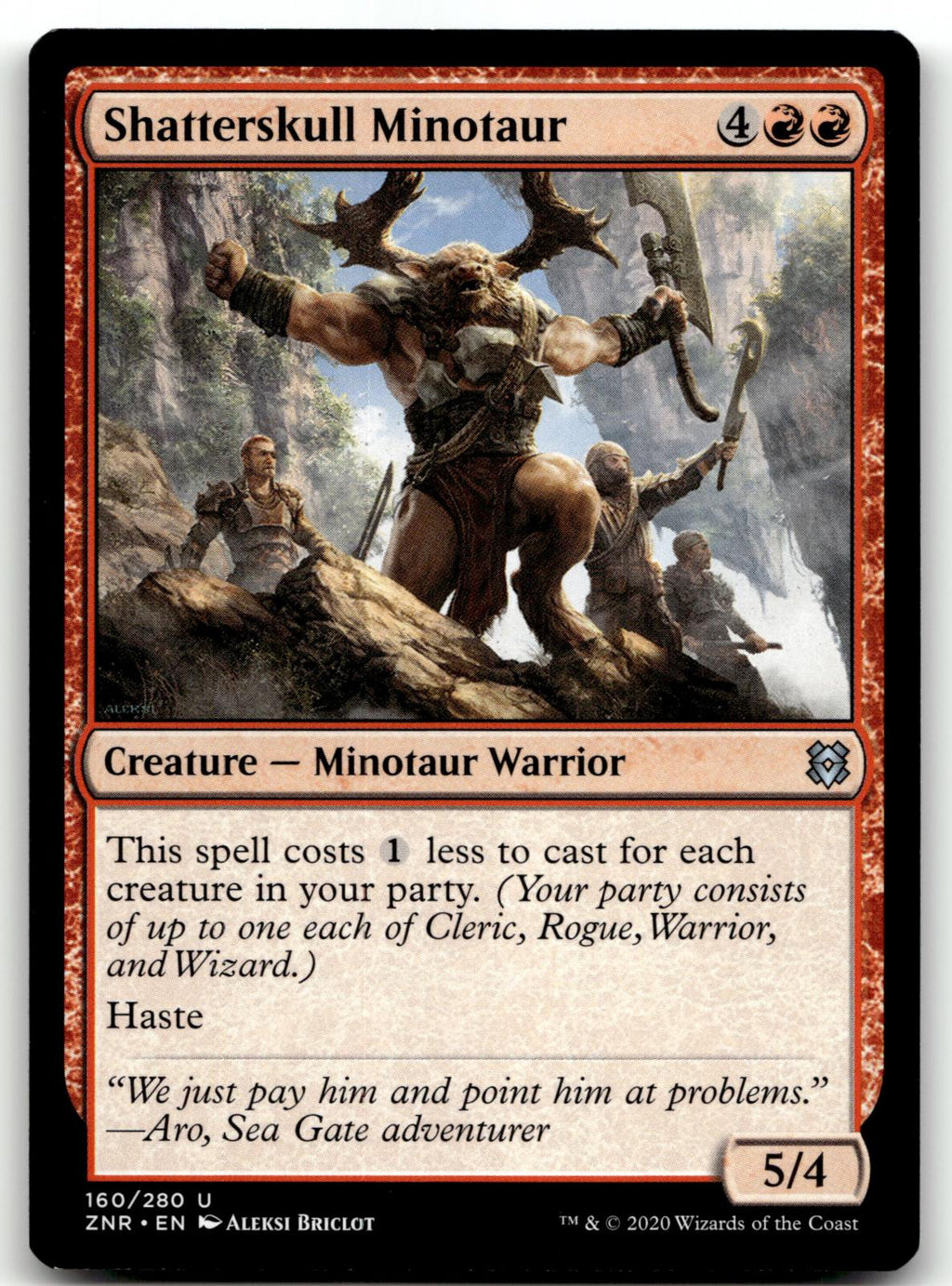 Shatterskull Minotaur 160 Uncommon Zendikar Rising Magic: The Gathering NM