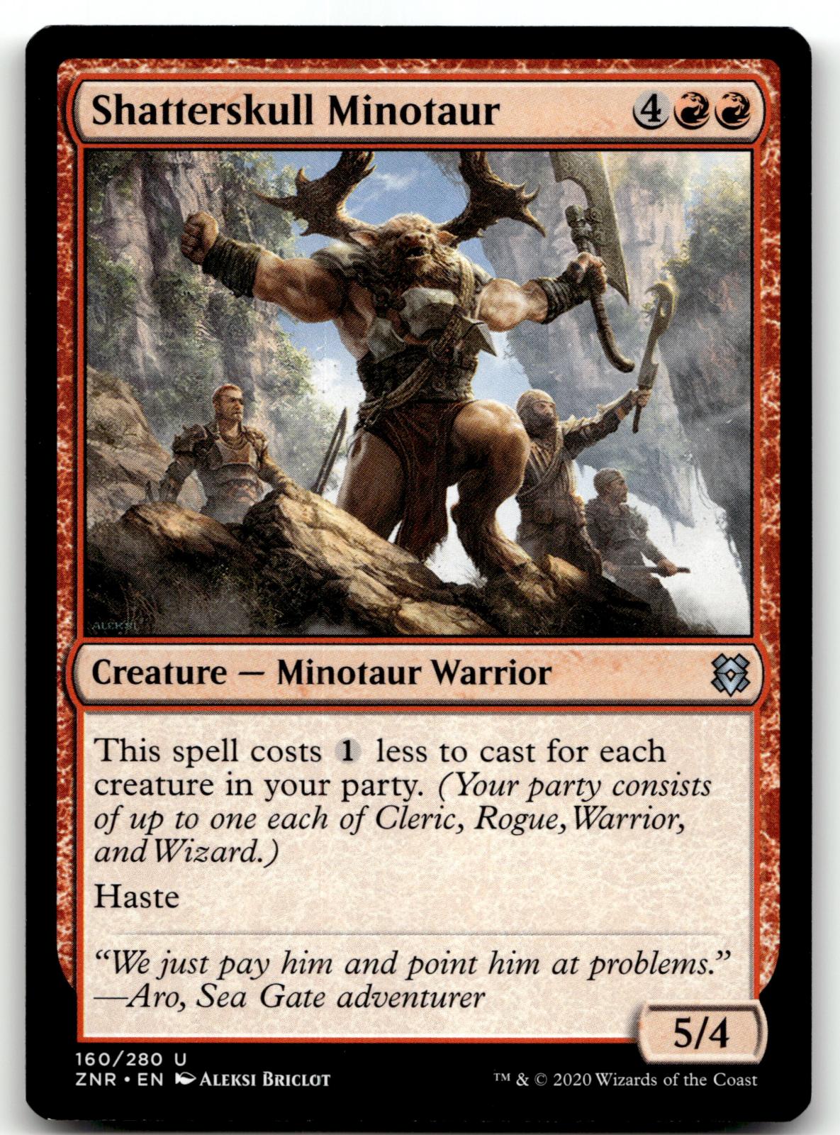 Shatterskull Minotaur 160 Uncommon Zendikar Rising Magic: The Gathering NM