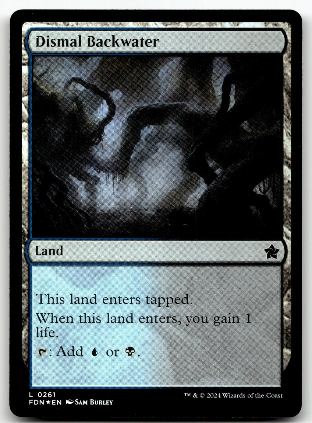 Dismal Backwater 261 Land Foundations Magic: The Gathering Foil Near Mint