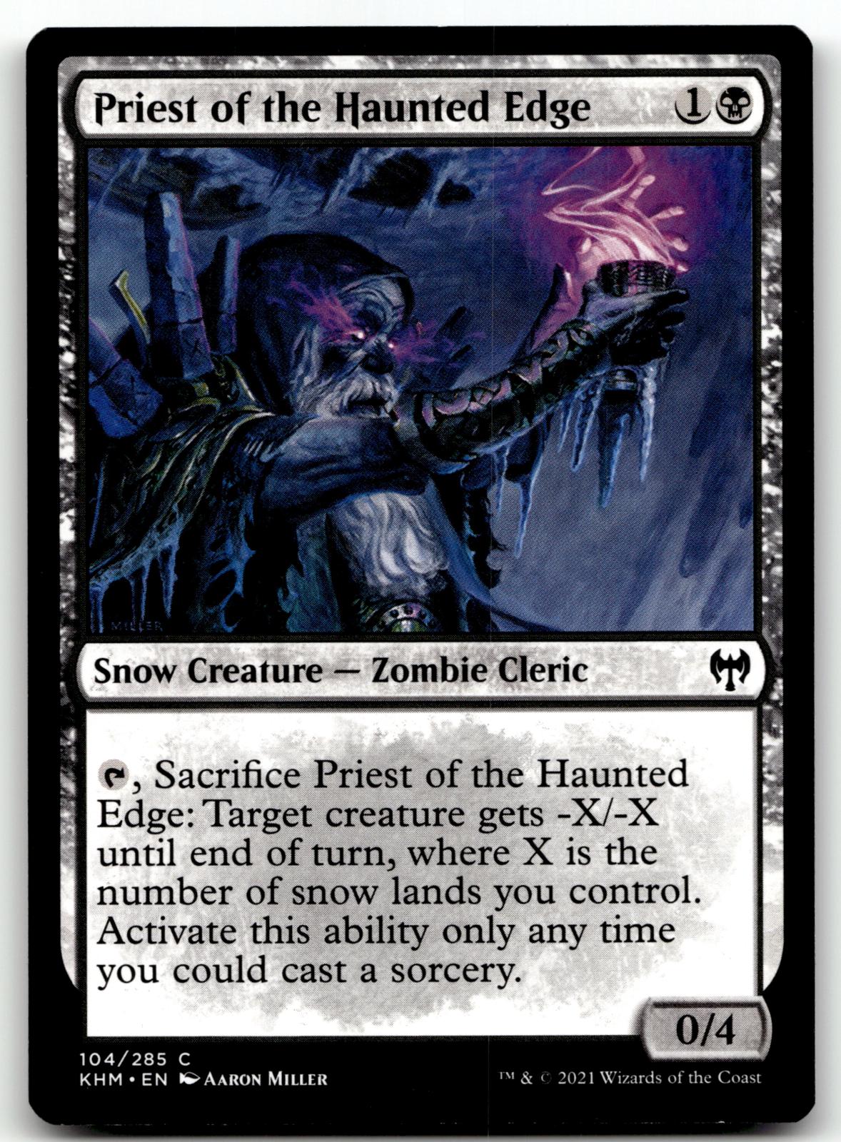 Priest of the Haunted Edge 104 Common Kaldheim Magic: The Gathering Near Mint