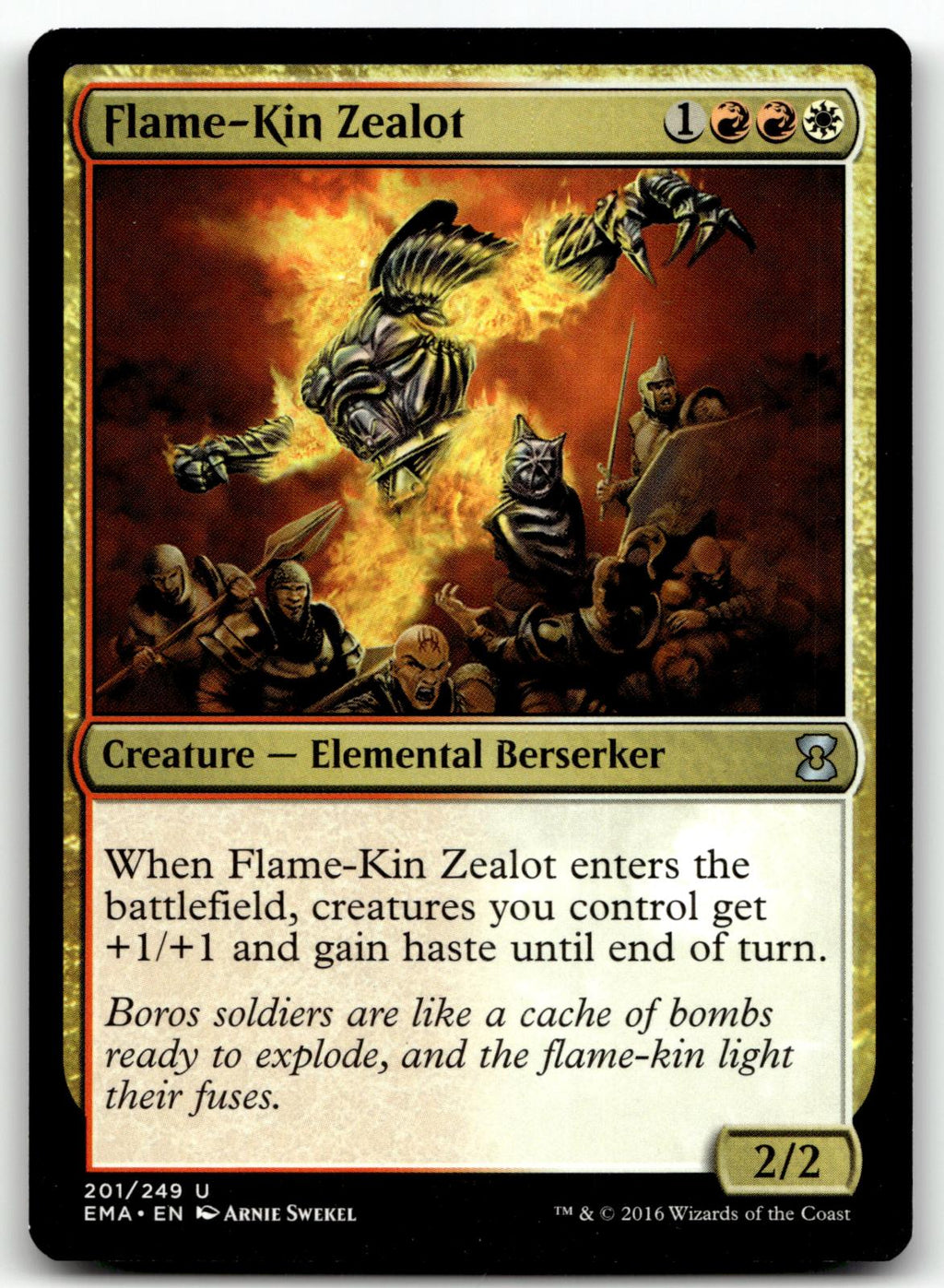 Flame-Kin Zealot 201 Uncommon Eternal Masters Magic: The Gathering Near Mint