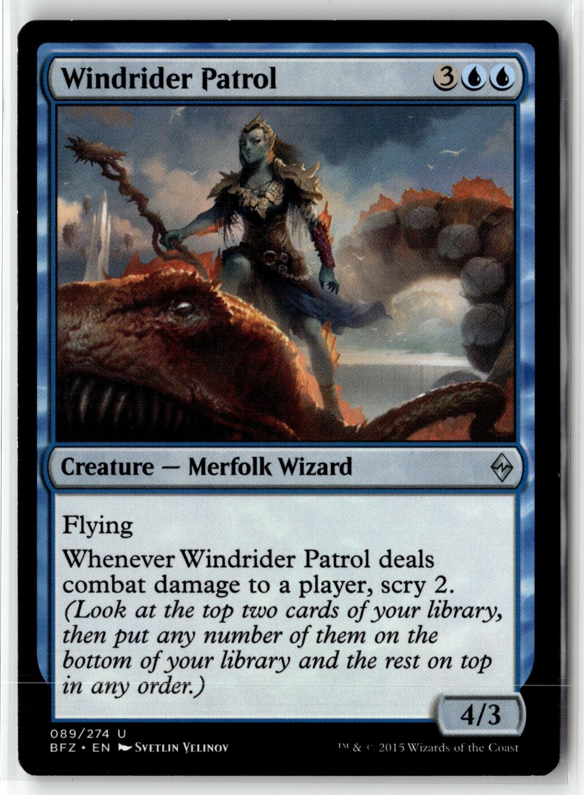 Windrider Patrol 89 Uncommon Battle for Zendikar Magic: The Gathering Near Mint