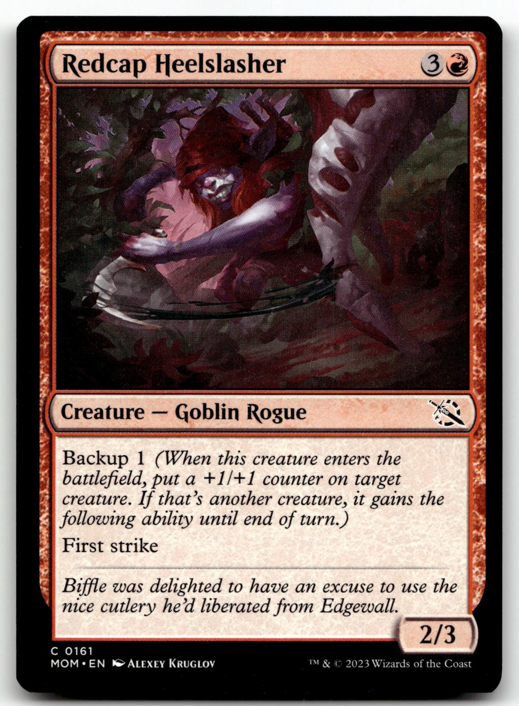 Redcap Heelslasher 161 Common March of the Machine Magic: The Gathering NM