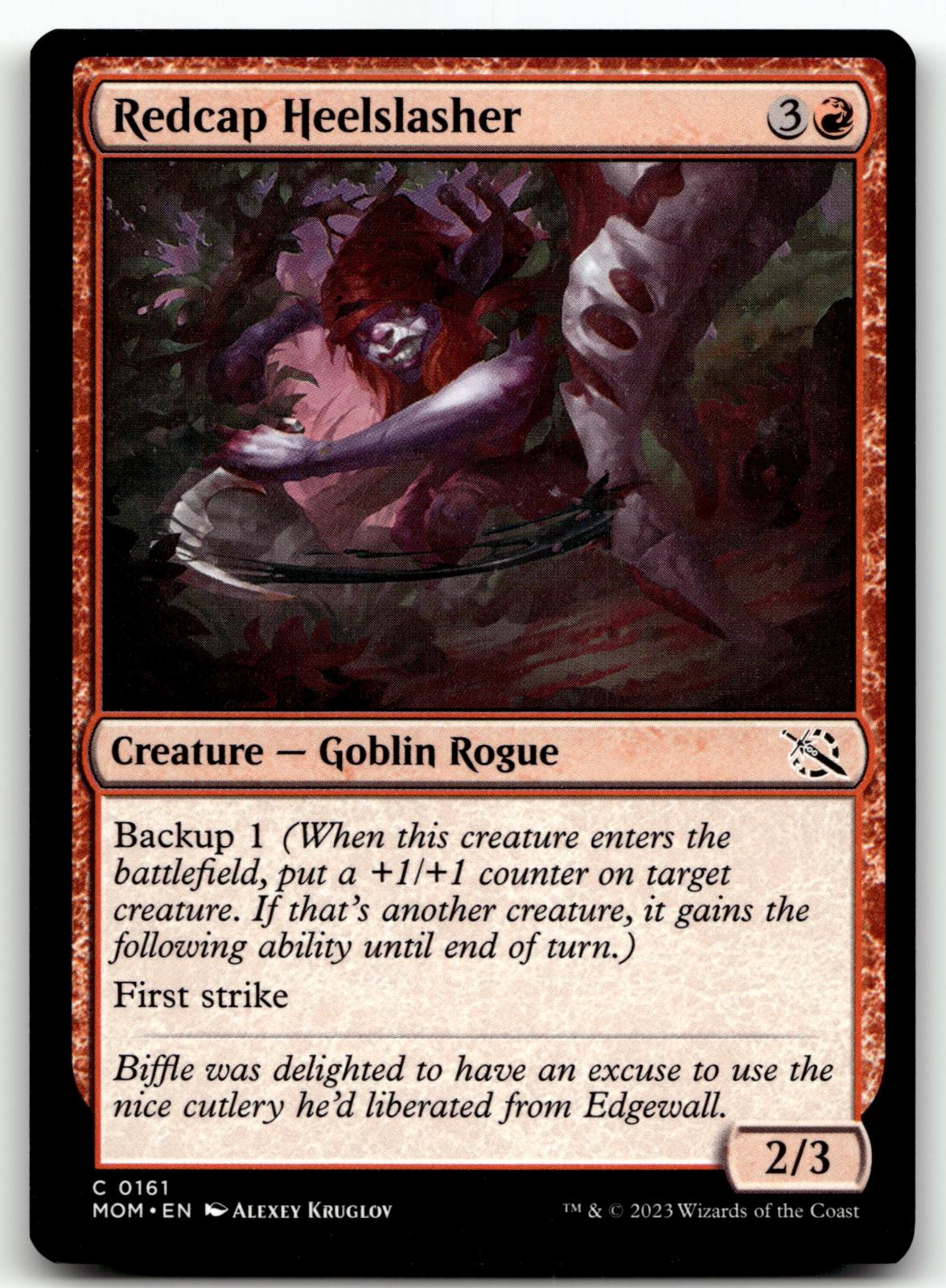 Redcap Heelslasher 161 Common March of the Machine Magic: The Gathering NM