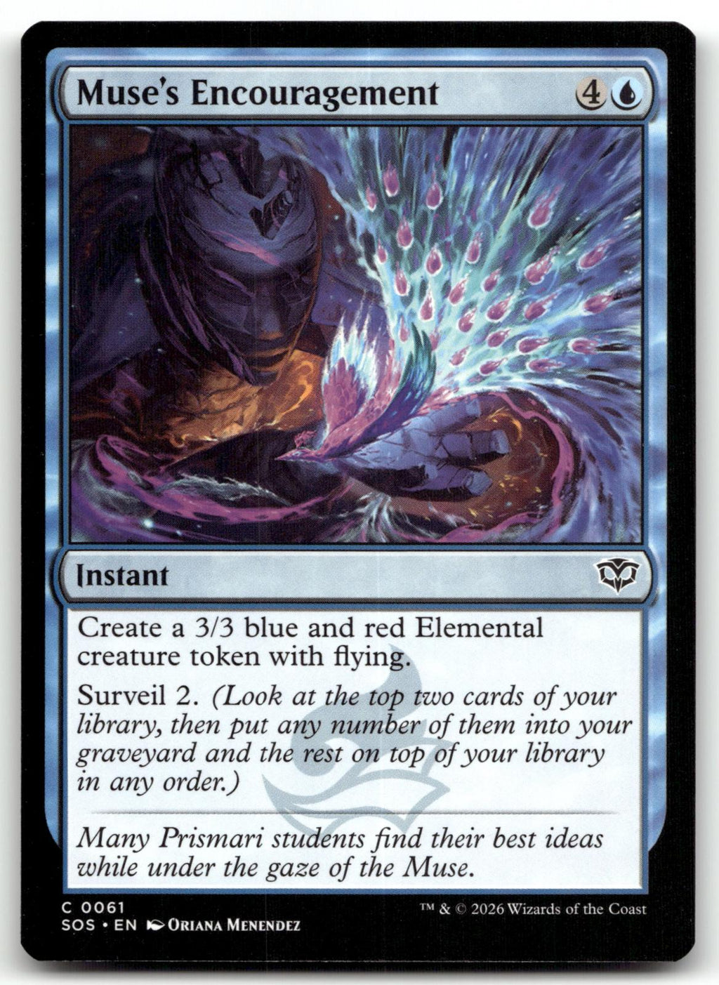 Muse's Encouragement 61 Common Secrets of Strixhaven Magic: The Gathering NM