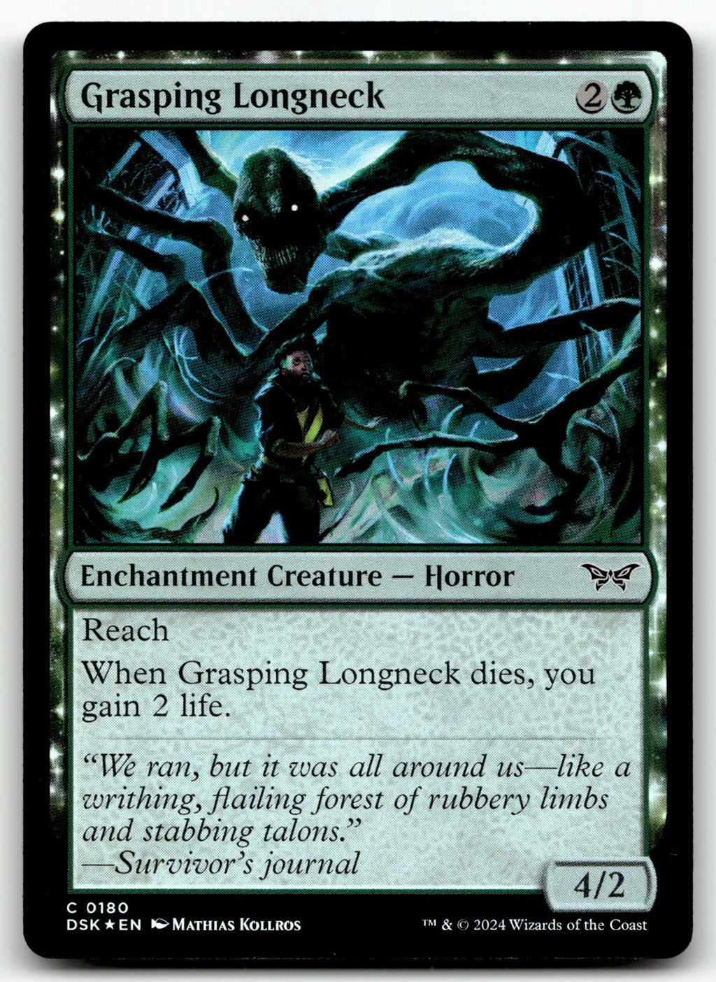 Grasping Longneck 180 Duskmourn: House of Horror Magic: The Gathering Foil NM