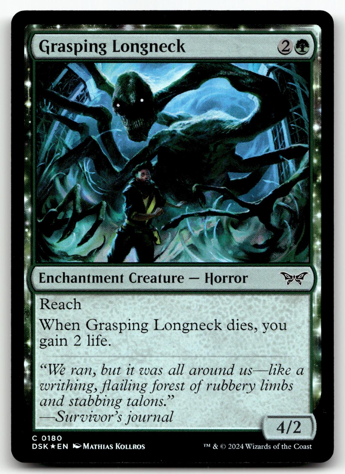 Grasping Longneck 180 Duskmourn: House of Horror Magic: The Gathering Foil NM