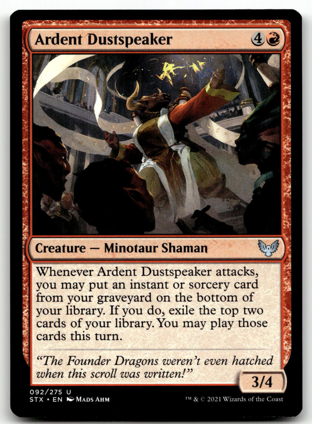 Ardent Dustspeaker 92 Strixhaven: School of Mages Magic: The Gathering NM