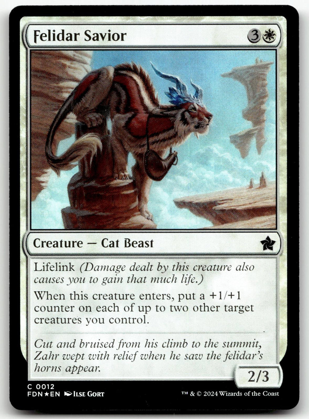 Felidar Savior 12 Common Foundations Magic: The Gathering Foil Near Mint