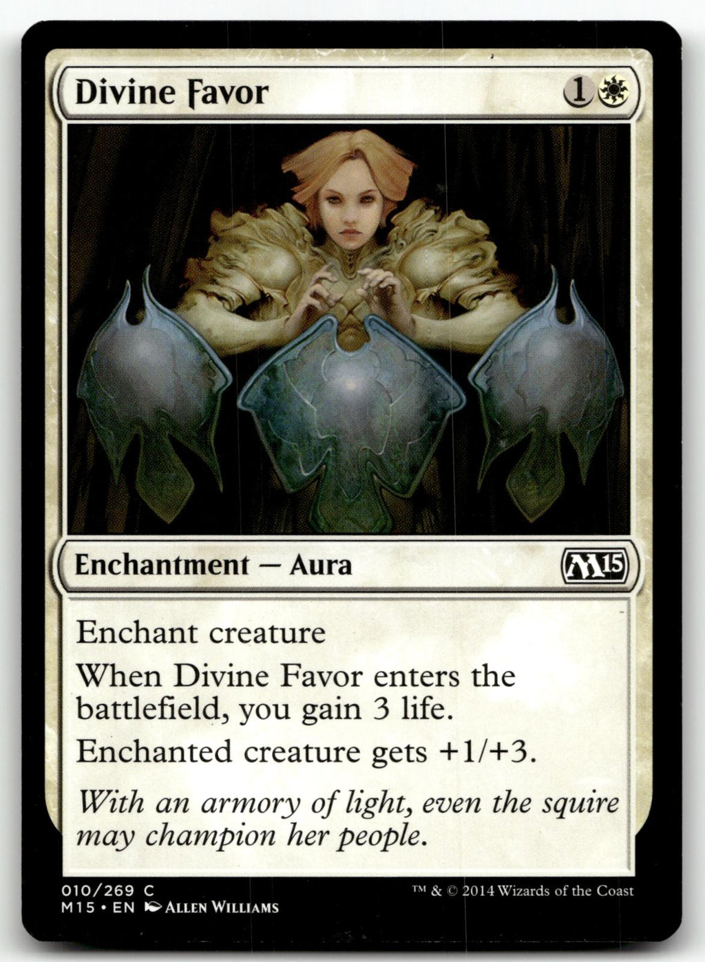 Divine Favor 10 Common Magic 2015 (M15) Magic: The Gathering Near Mint
