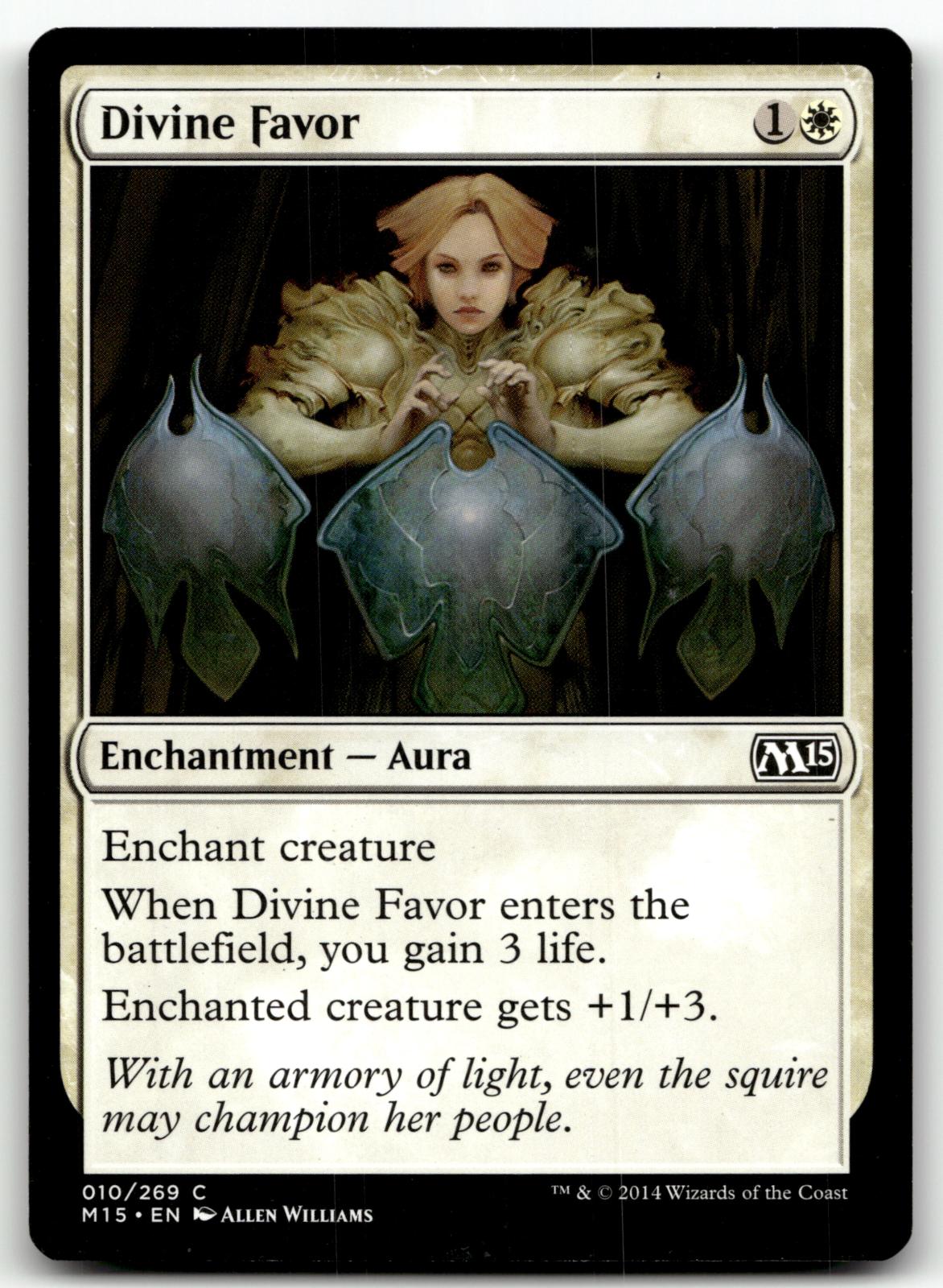 Divine Favor 10 Common Magic 2015 (M15) Magic: The Gathering Near Mint
