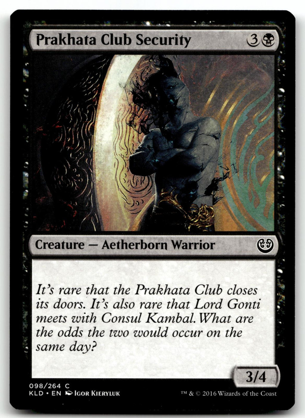 Prakhata Club Security 98 Common Kaladesh Magic: The Gathering Near Mint