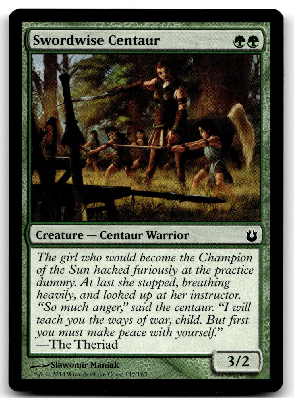 Swordwise Centaur 142 Common Born of the Gods Magic: The Gathering Near Mint