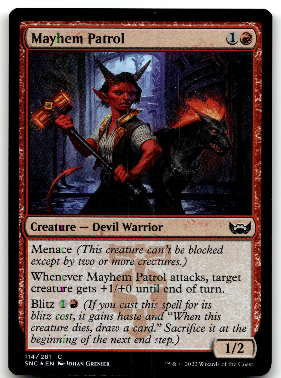Mayhem Patrol 114 Common Streets of New Capenna Magic: The Gathering Foil NM