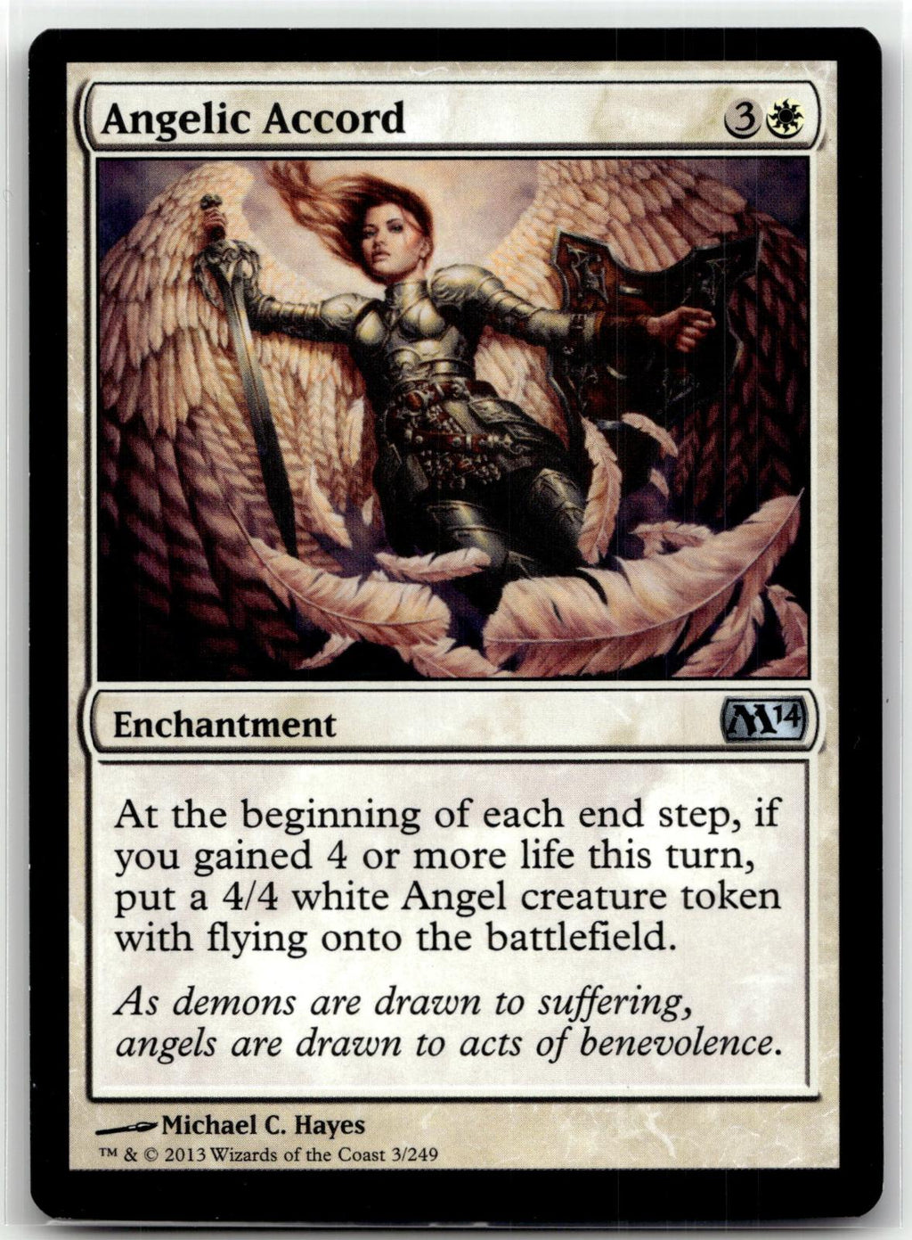 Angelic Accord 3 Uncommon Magic 2014 (M14) Magic: The Gathering Near Mint