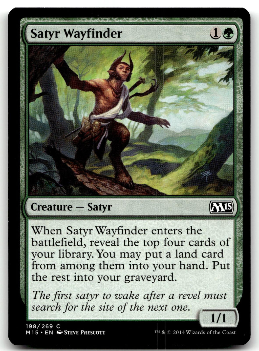Satyr Wayfinder 198 Common Magic 2015 (M15) Magic: The Gathering Near Mint