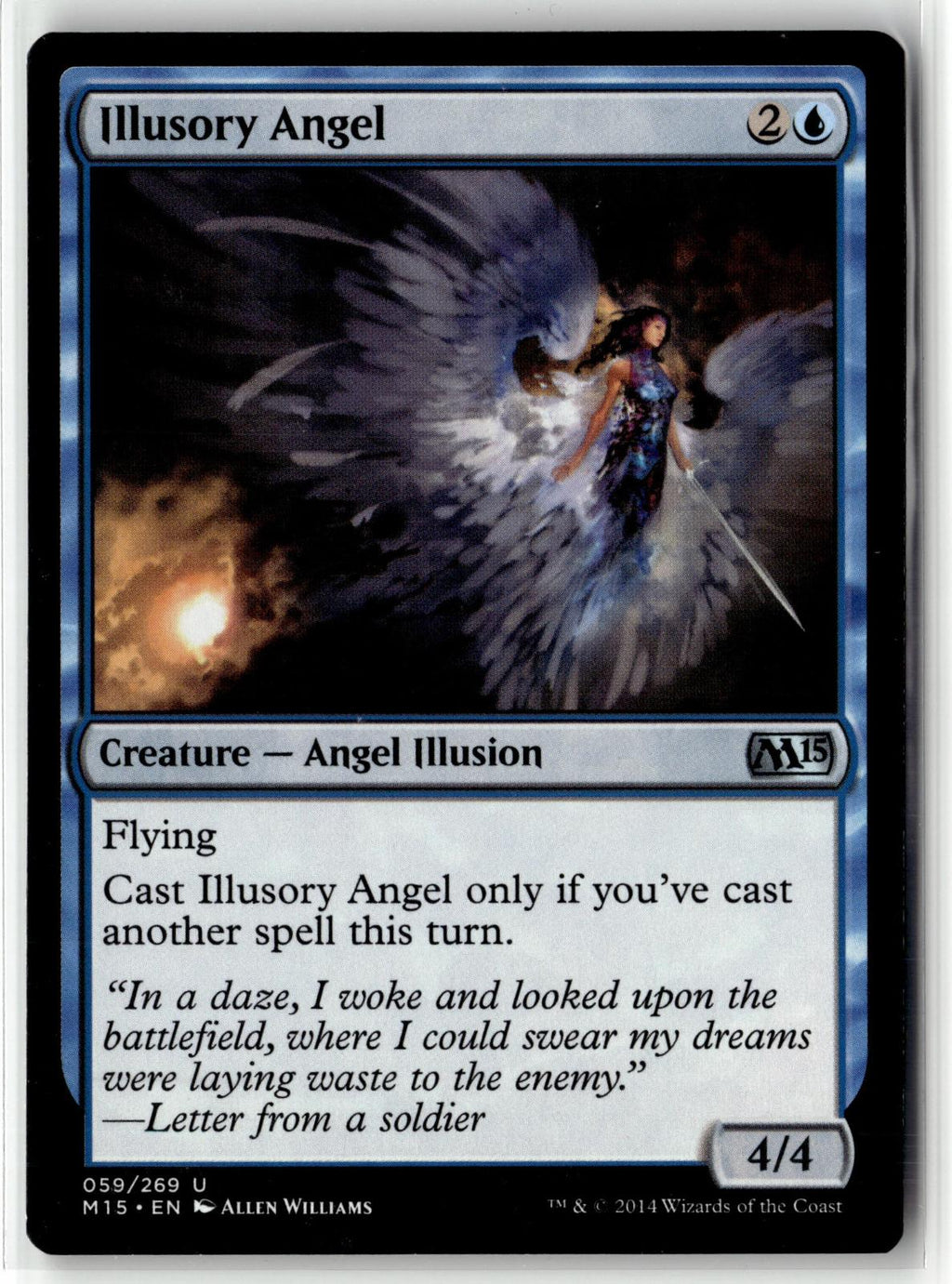 Illusory Angel 59 Uncommon Magic 2015 (M15) Magic: The Gathering Near Mint