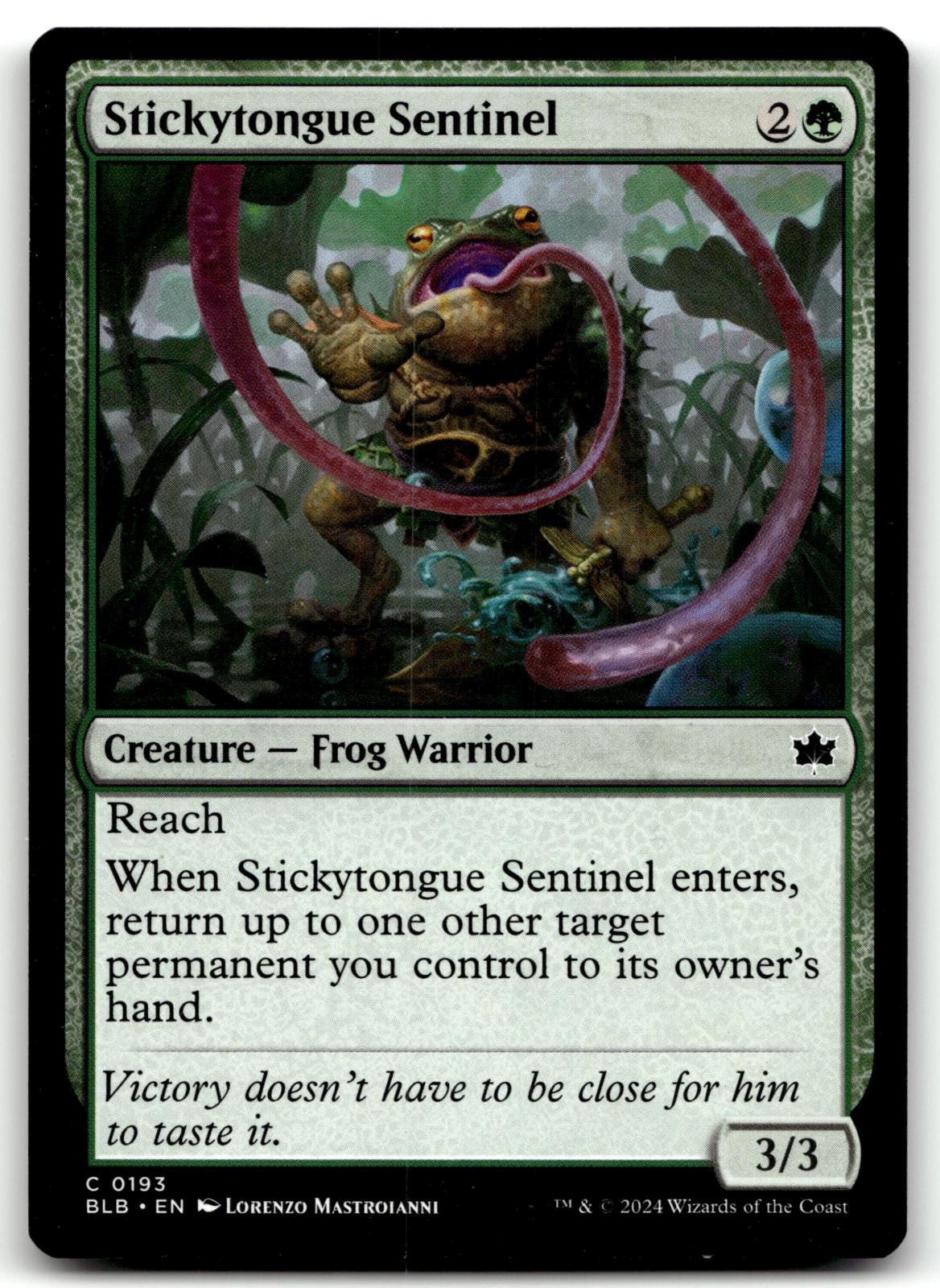 Stickytongue Sentinel 193 Common Bloomburrow Magic: The Gathering Near Mint
