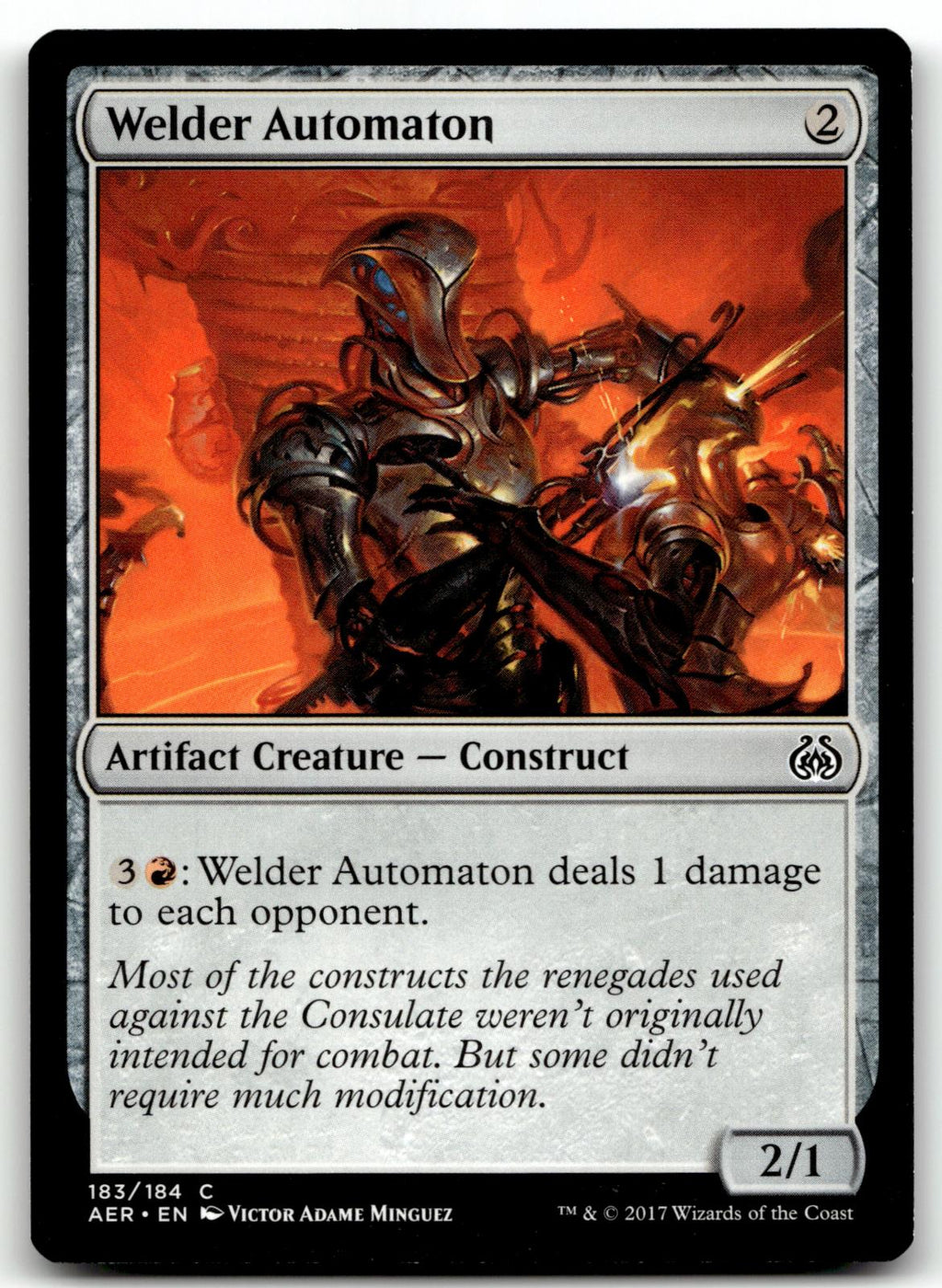 Welder Automaton 183 Common Aether Revolt Magic: The Gathering Near Mint