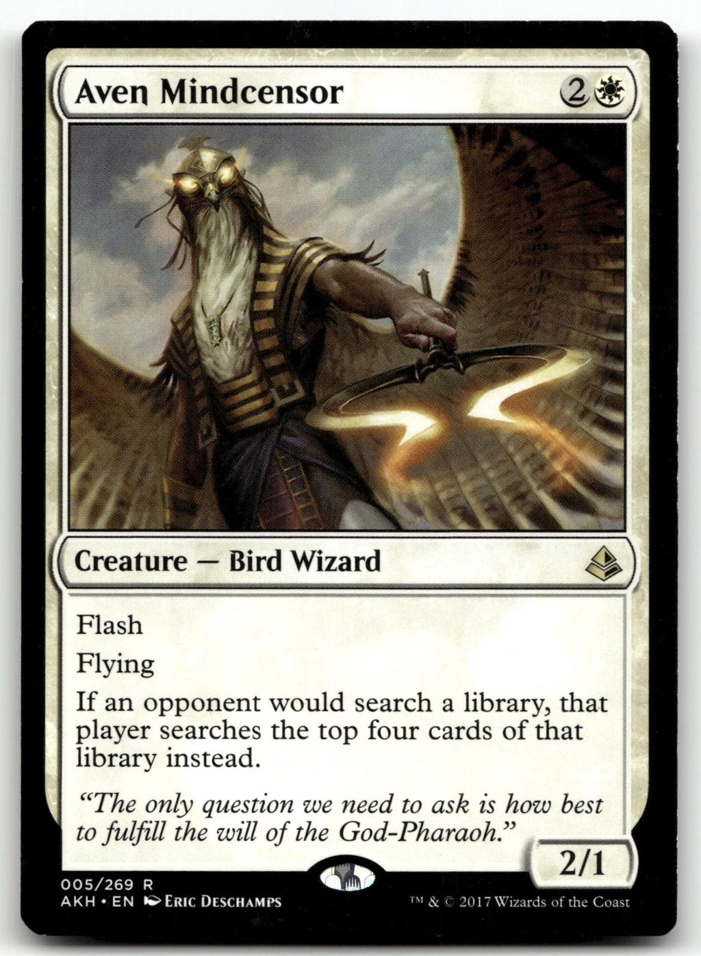 Aven Mindcensor 5 Rare Amonkhet Magic: The Gathering Near Mint
