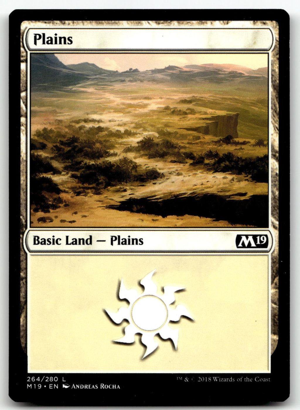 Plains (264) 264 Land Core Set 2019 Magic: The Gathering Near Mint