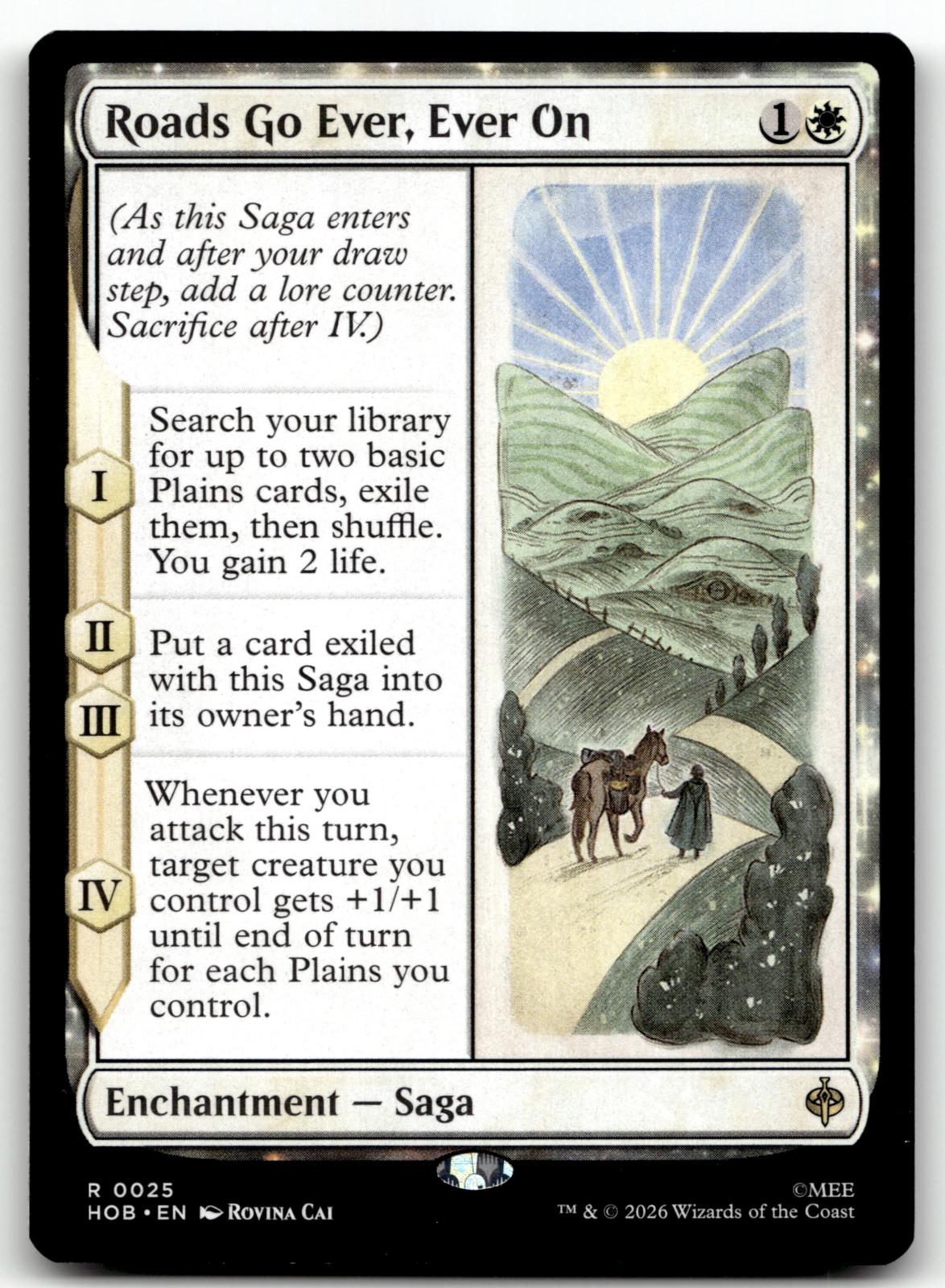 Roads Go Ever, Ever On 25 Rare The Hobbit Magic: The Gathering Near Mint