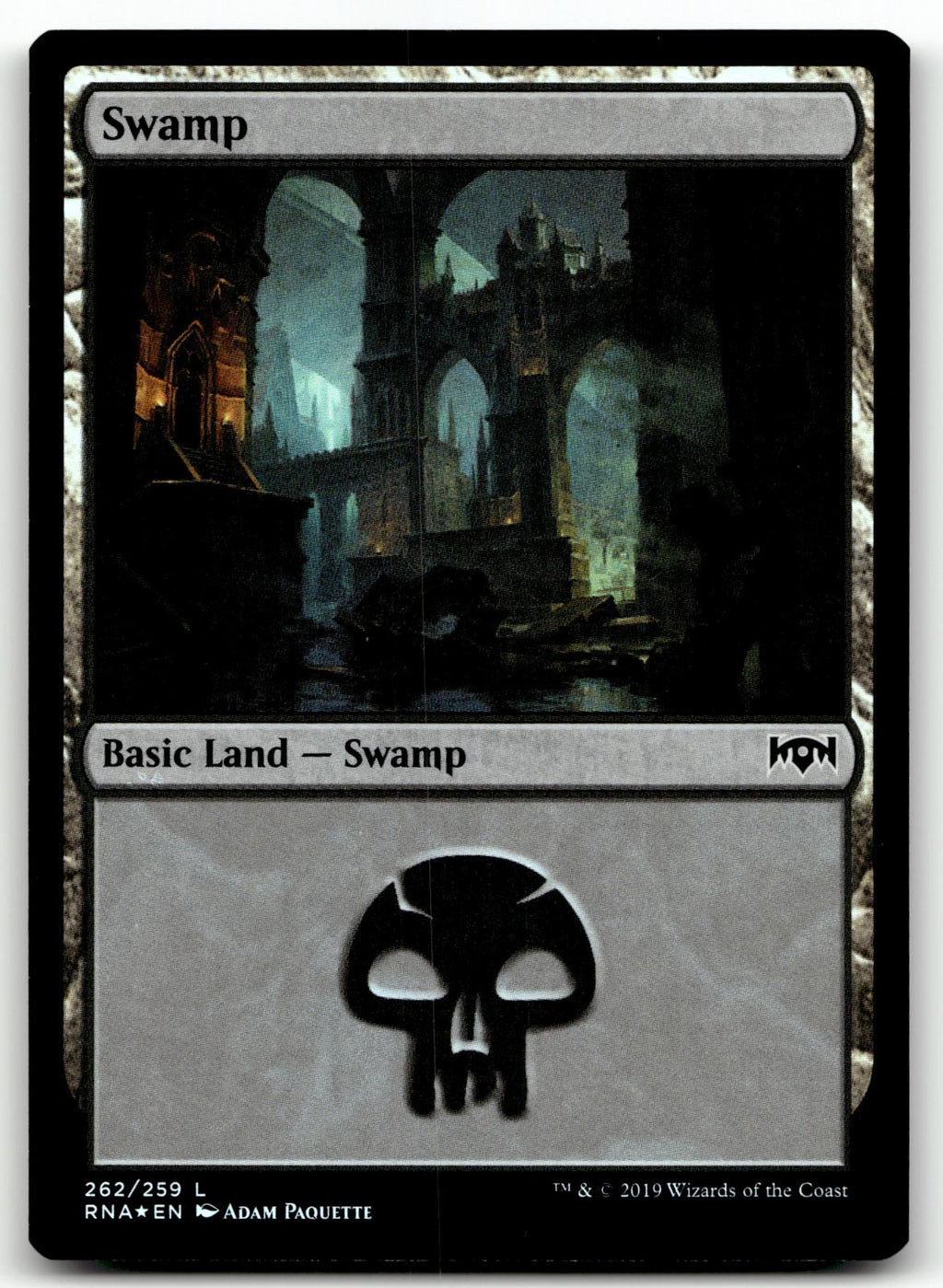 Swamp 262 Land Ravnica Allegiance Magic: The Gathering Foil Near Mint