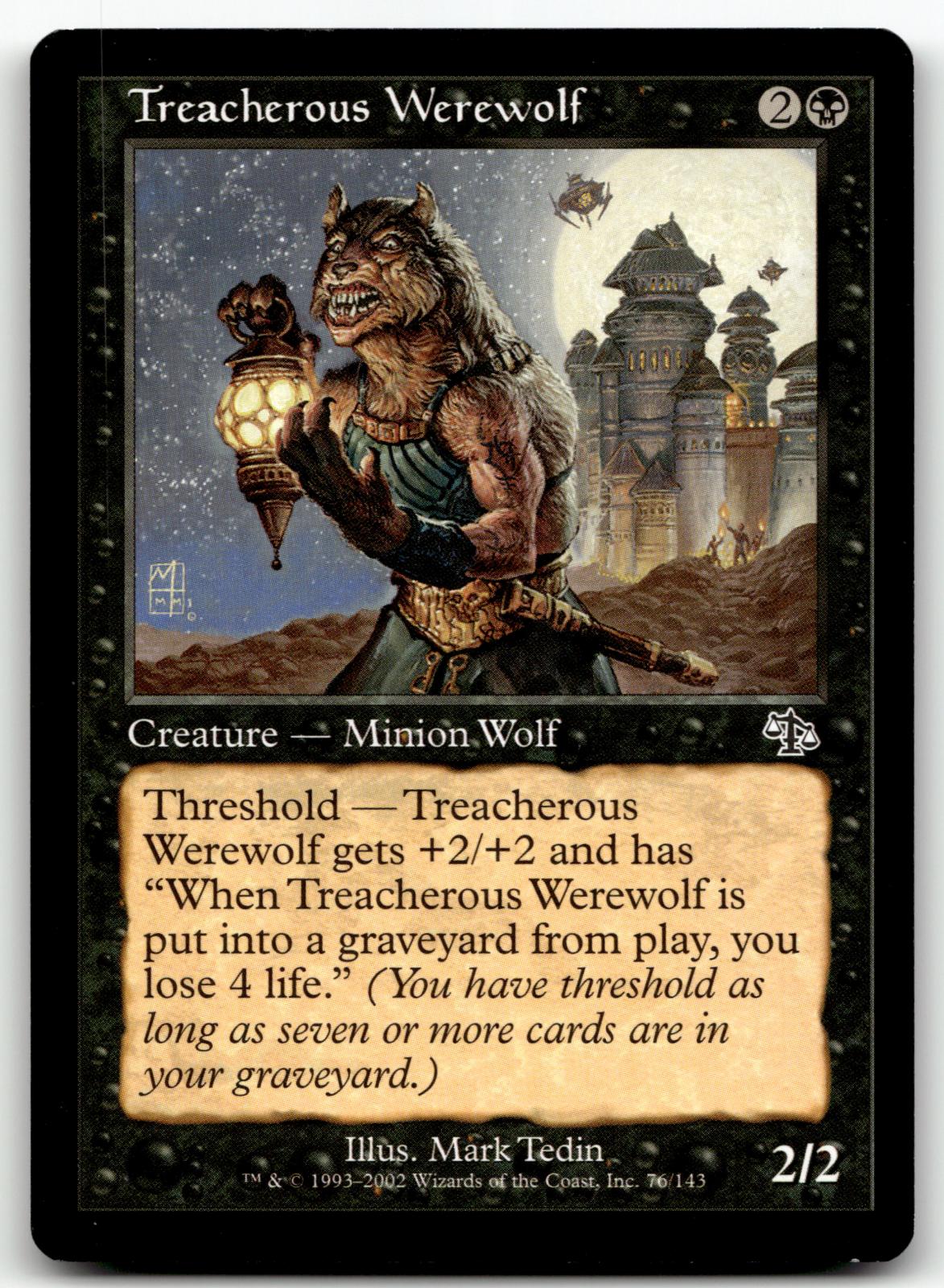 Treacherous Werewolf 76/143 Common The List Reprints Magic: The Gathering NM