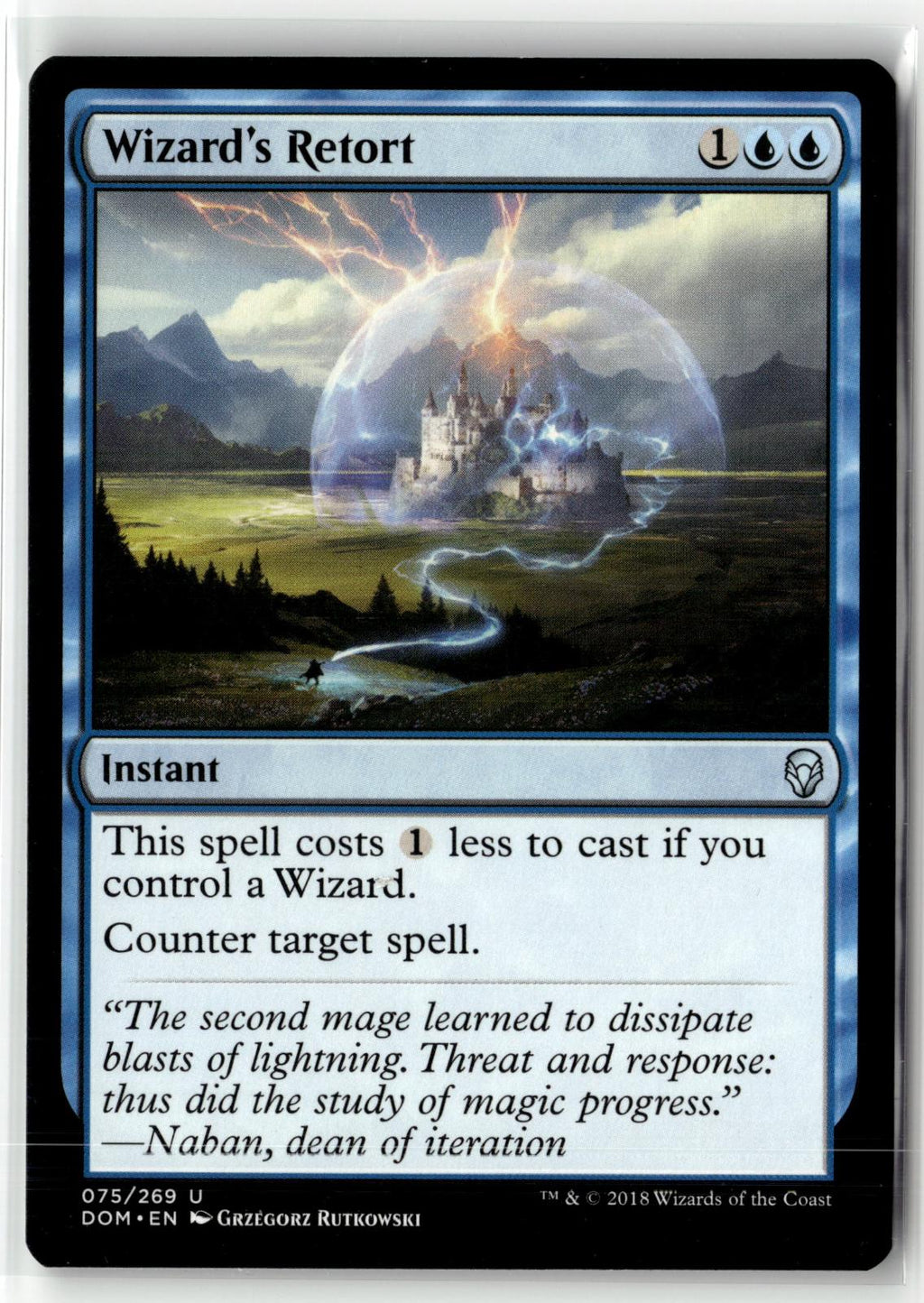 Wizard's Retort 75 Uncommon Dominaria Magic: The Gathering Near Mint