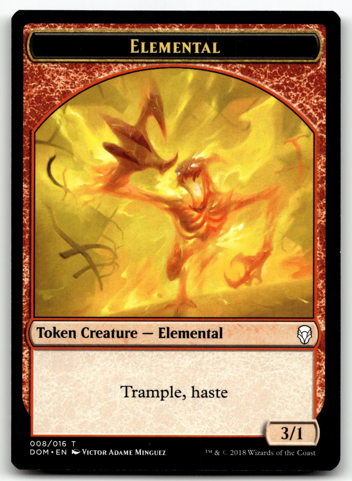 Elemental Token 8 Token Dominaria Magic: The Gathering Near Mint