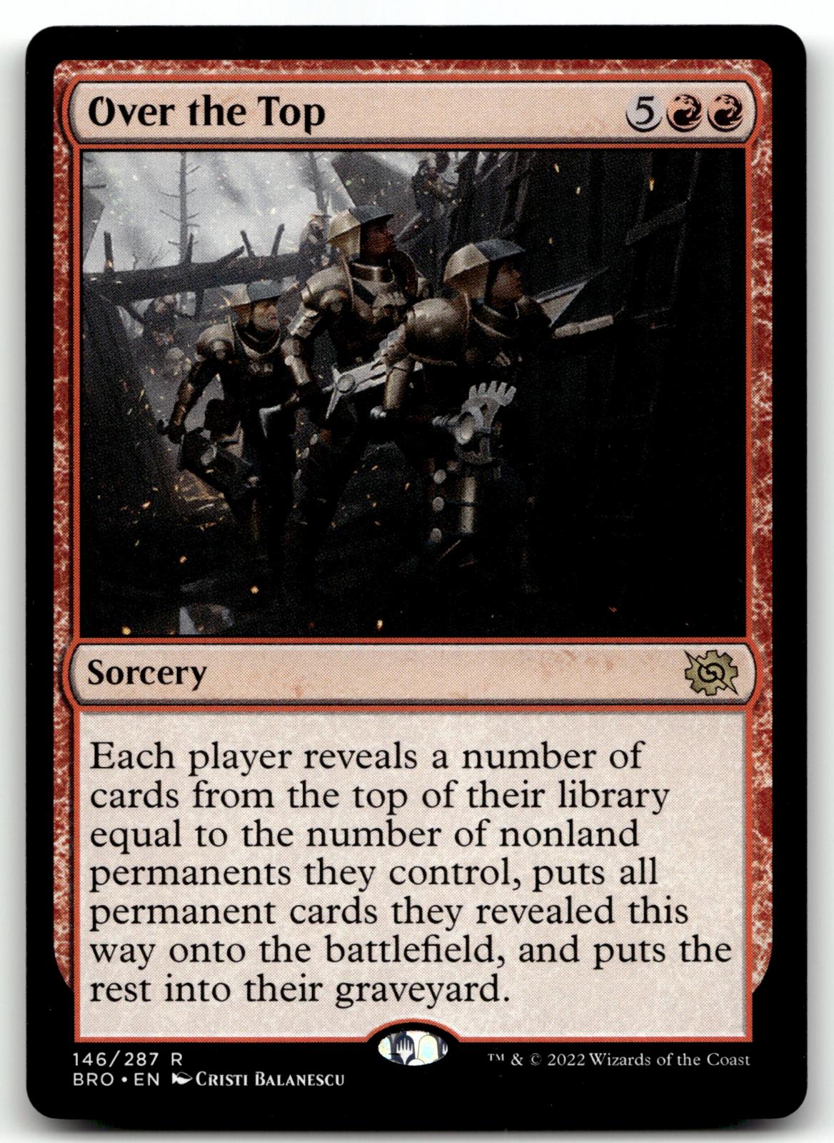 Over the Top 146 Rare The Brothers' War Magic: The Gathering Near Mint
