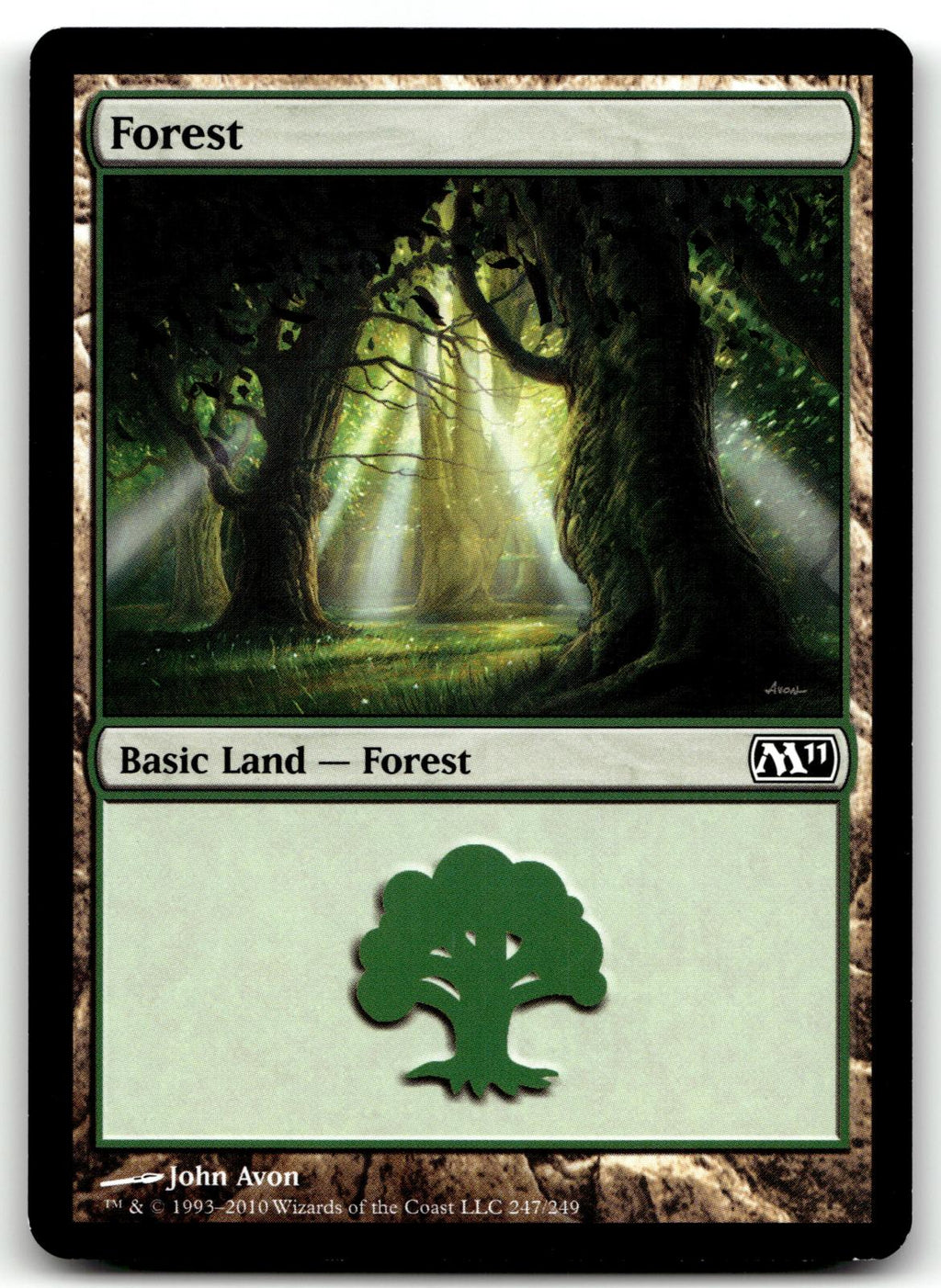 Forest (247) 247 Land Magic 2011 (M11) Magic: The Gathering Near Mint